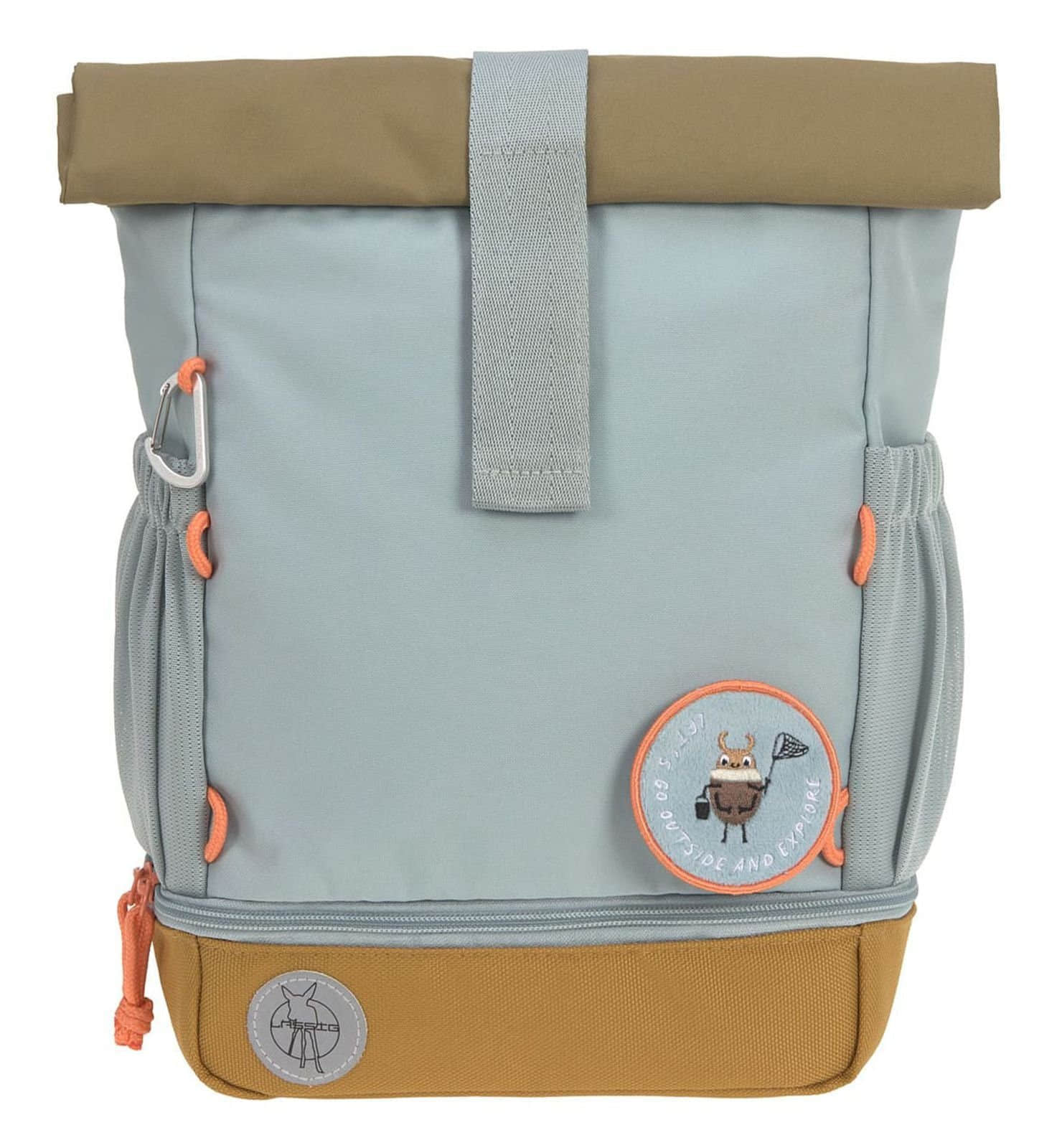 Lu00C4SSIG LÄSSIG Mini Rolltop Backpack Nature, Hazelnut Blue Spielzeug