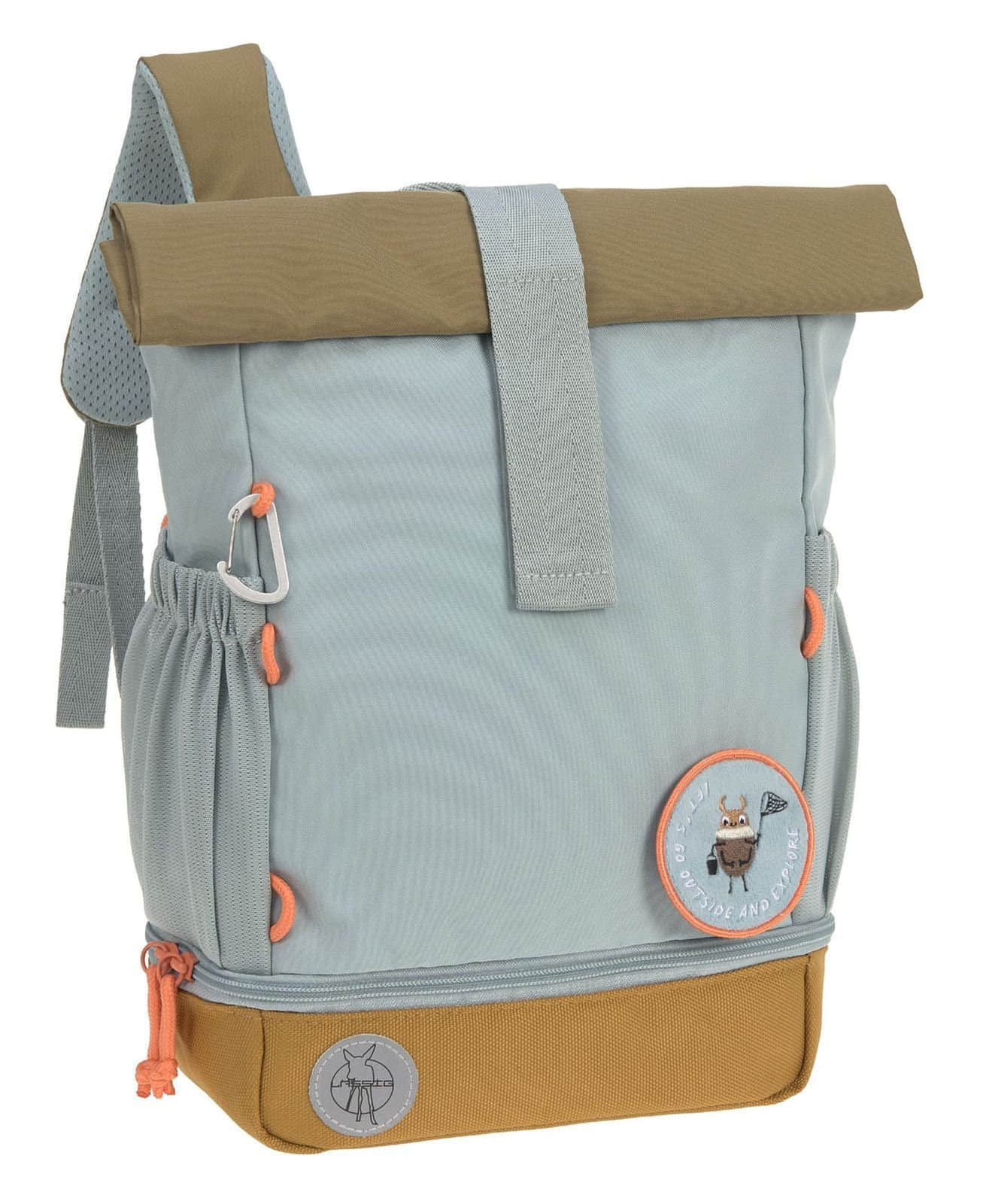 Lu00C4SSIG LÄSSIG Mini Rolltop Backpack Nature, Hazelnut Blue Spielzeug