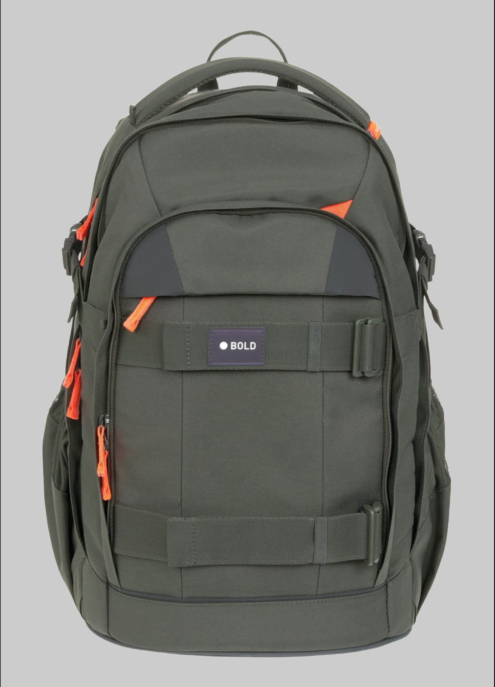 Rucksäcke Lu00C4SSIG LÄSSIG ORIGIN Bold School Backpack, Recycled Material Dark Olive