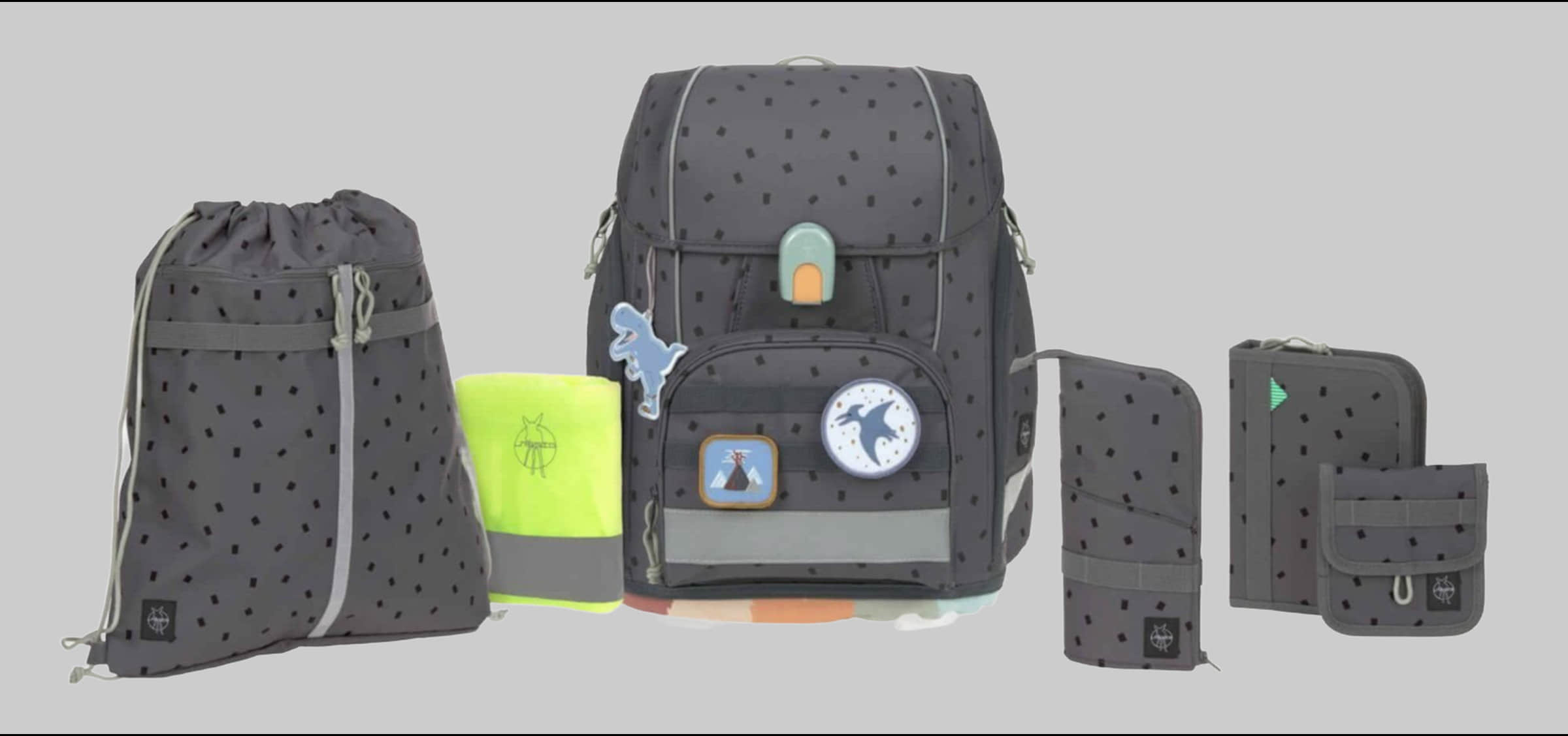 LÄSSIG Schulranzen Unique, Boxy, Ocean Edition, dark blue (Set, 7-tlg) Antracita Spielzeug Lu00C4SSIG