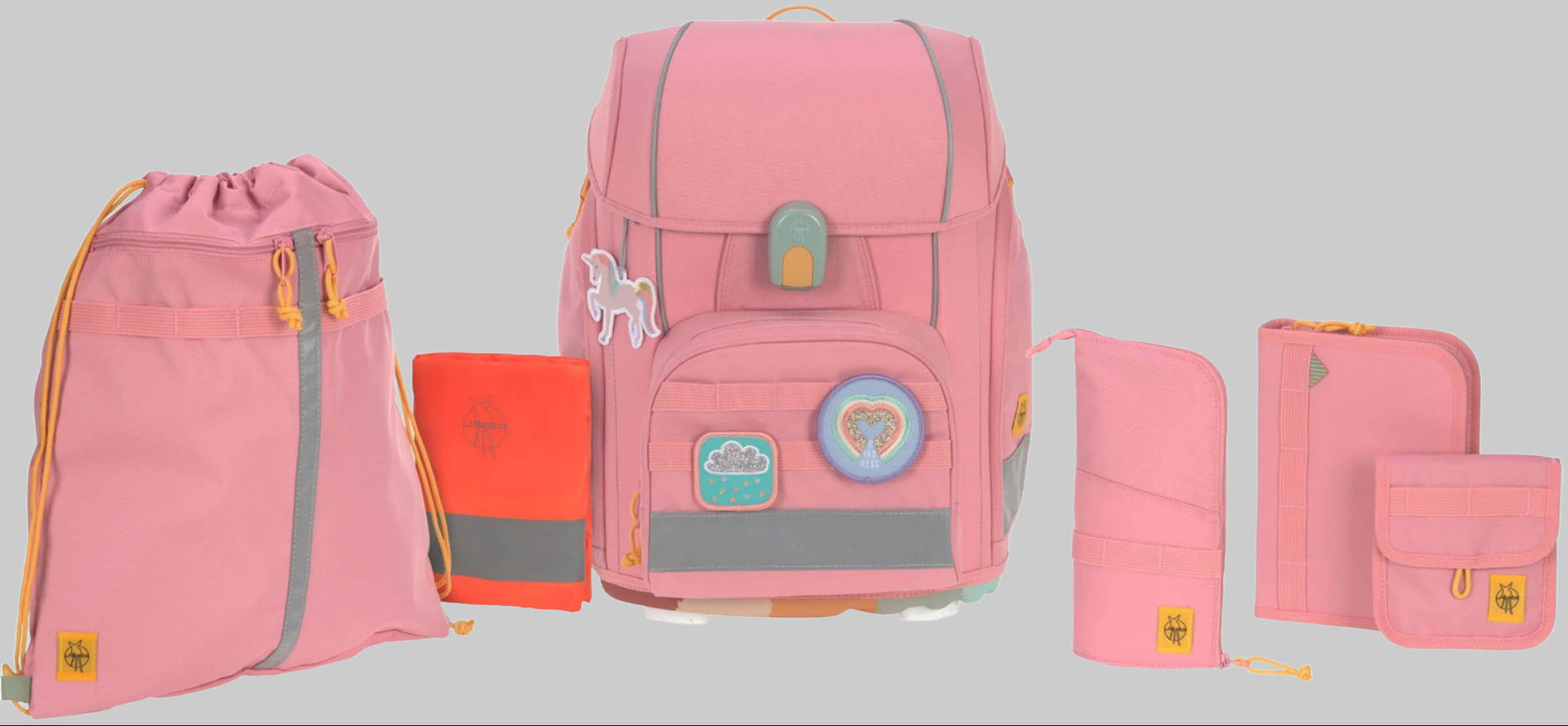 LÄSSIG Schulranzen Unique, Boxy, Ocean Edition, dark blue (Set, 7-tlg) Rose Lu00C4SSIG Spielzeug
