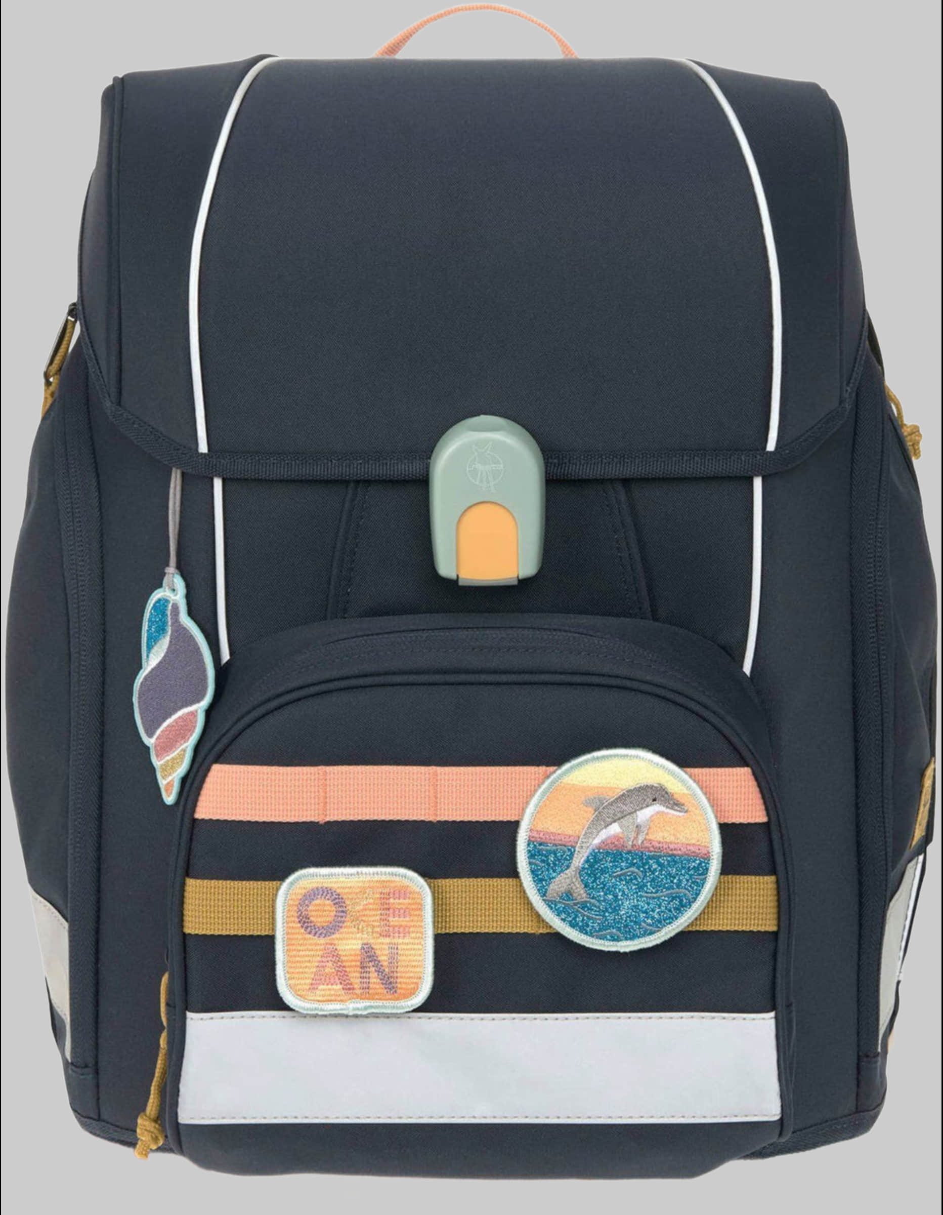 LÄSSIG Schulranzen Unique, Boxy, Ocean Edition, dark blue (Set, 7-tlg) Unique Dar Lu00C4SSIG Spielzeug