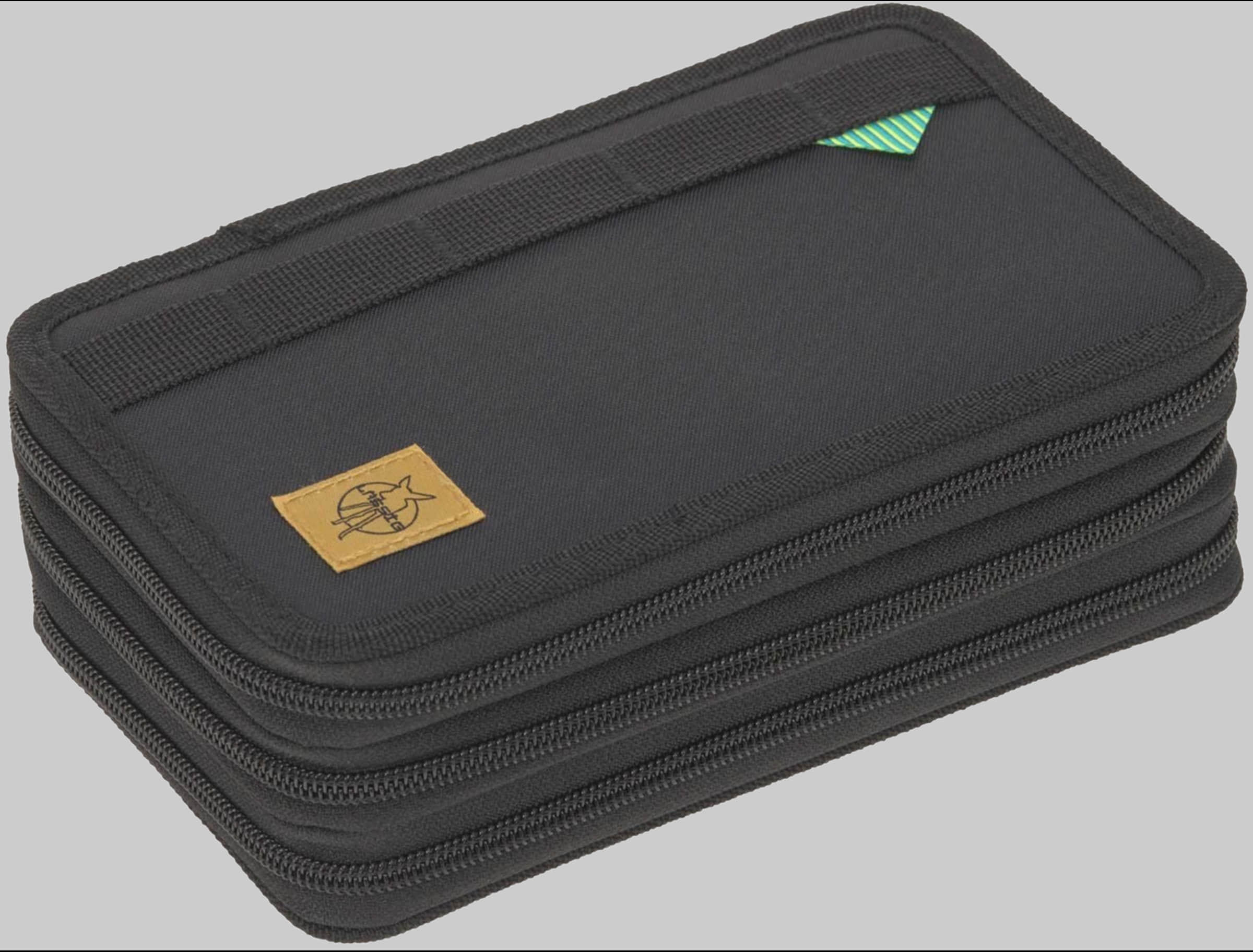 LÄSSIG Unique Triple Pencil Case, Black - Vegan & Recycled Ausstattung & Pflege Lu00C4SSIG
