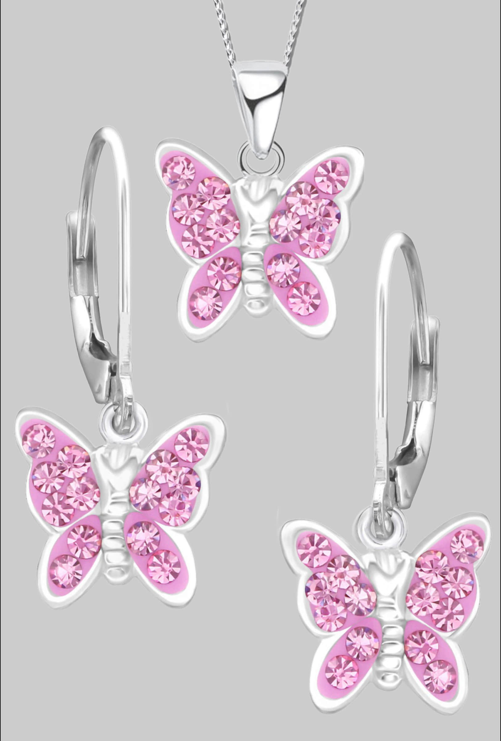 Limana OhrstecKer-Set 925 Silber Einhorn Pferde Schmetterling Kinderohrringe Kinderschmuck, Glitzer | Preisvergleich | DeutschlandCard Rosa K656+ Limana myToys