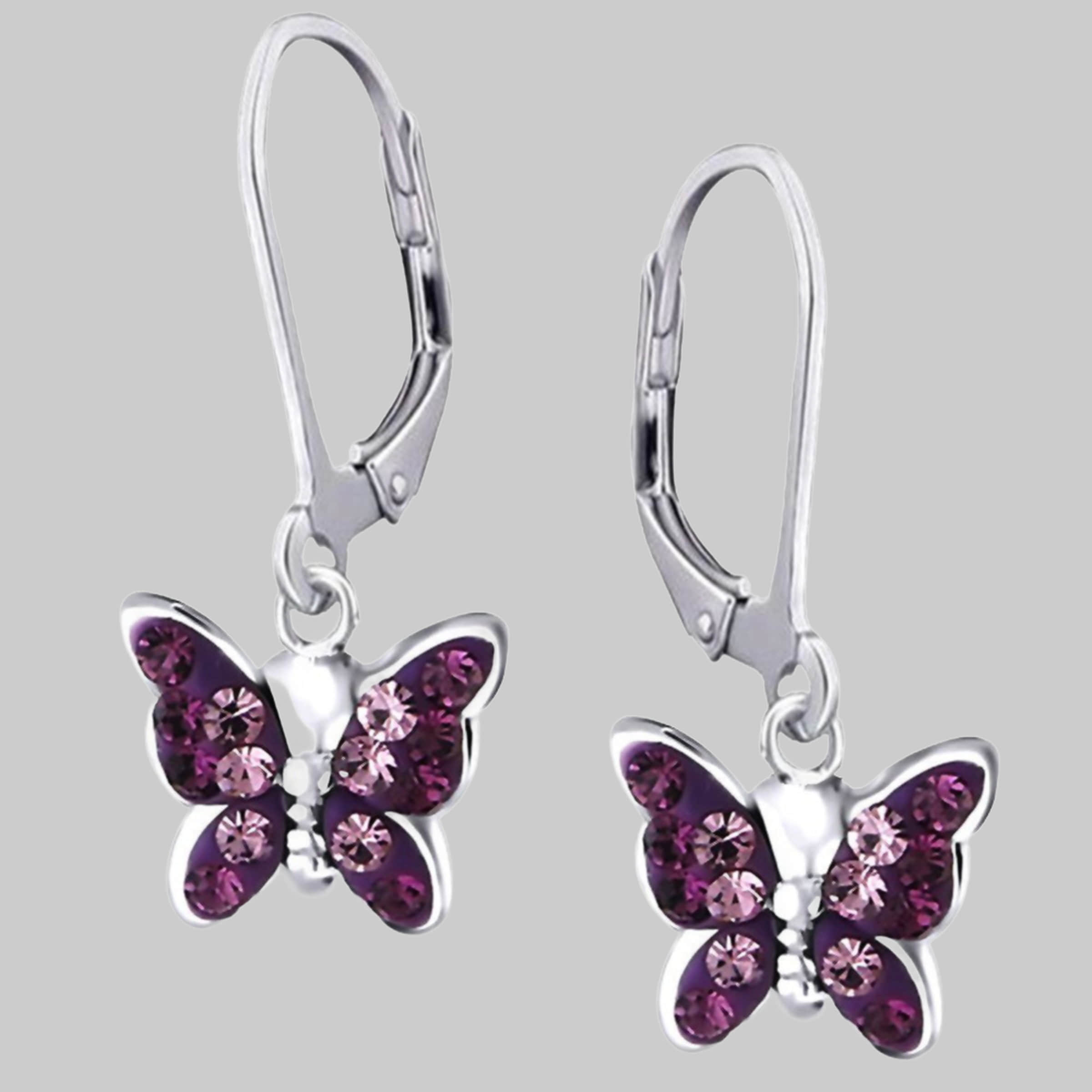 Limana Limana OhrstecKer-Set 925 Silber Einhorn Pferde Schmetterling Kinderohrringe Kinderschmuck, Glitzer | Preisvergleich | DeutschlandCard Lila K407+ myToys