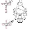 Limana Sterling Silver Girls' Jewelry Set – Angel Necklace & Earrings (925 Silver) myToys Limana