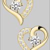 Limana Sterling Silver Heart Earrings - Rose Gold & Gold Finish - Gift Box Included Gold Limana myToys