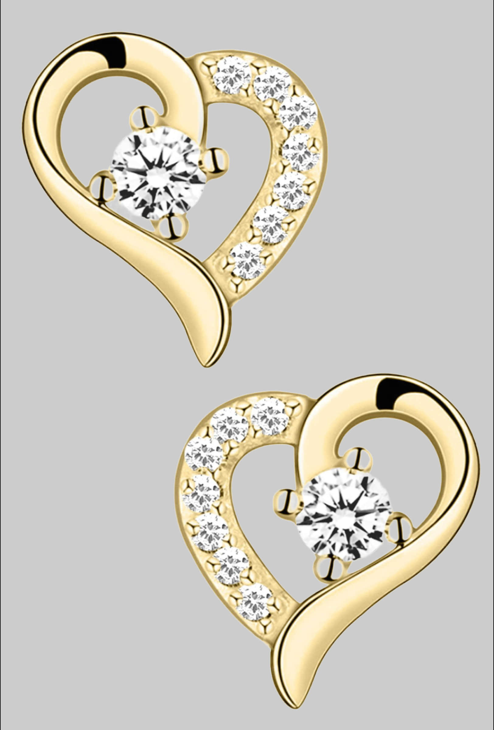 Limana Sterling Silver Heart Earrings - Rose Gold & Gold Finish - Gift Box Included Gold Limana myToys