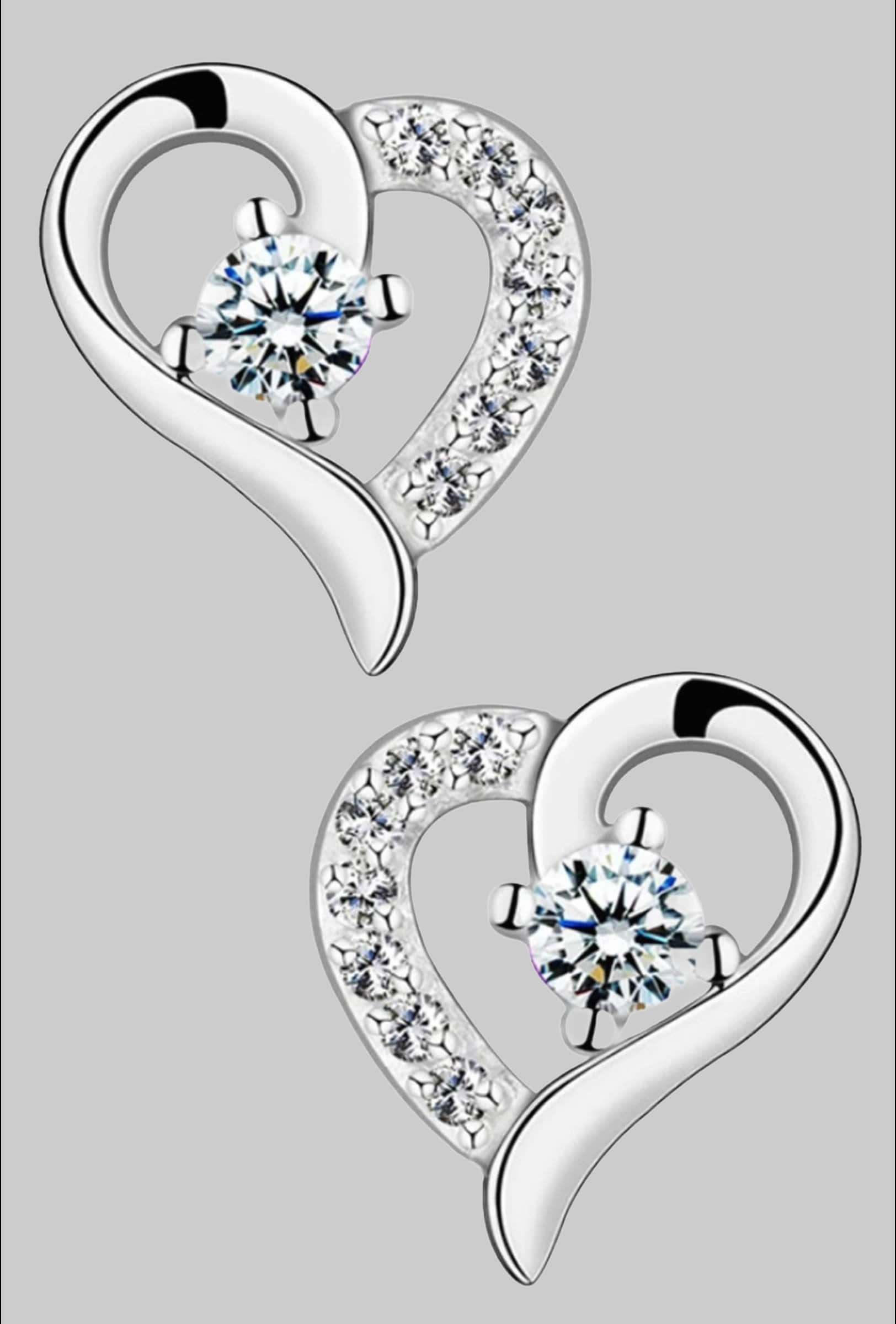 Limana Sterling Silver Heart Earrings - Rose Gold & Gold Finish - Gift Box Included Silber Limana myToys