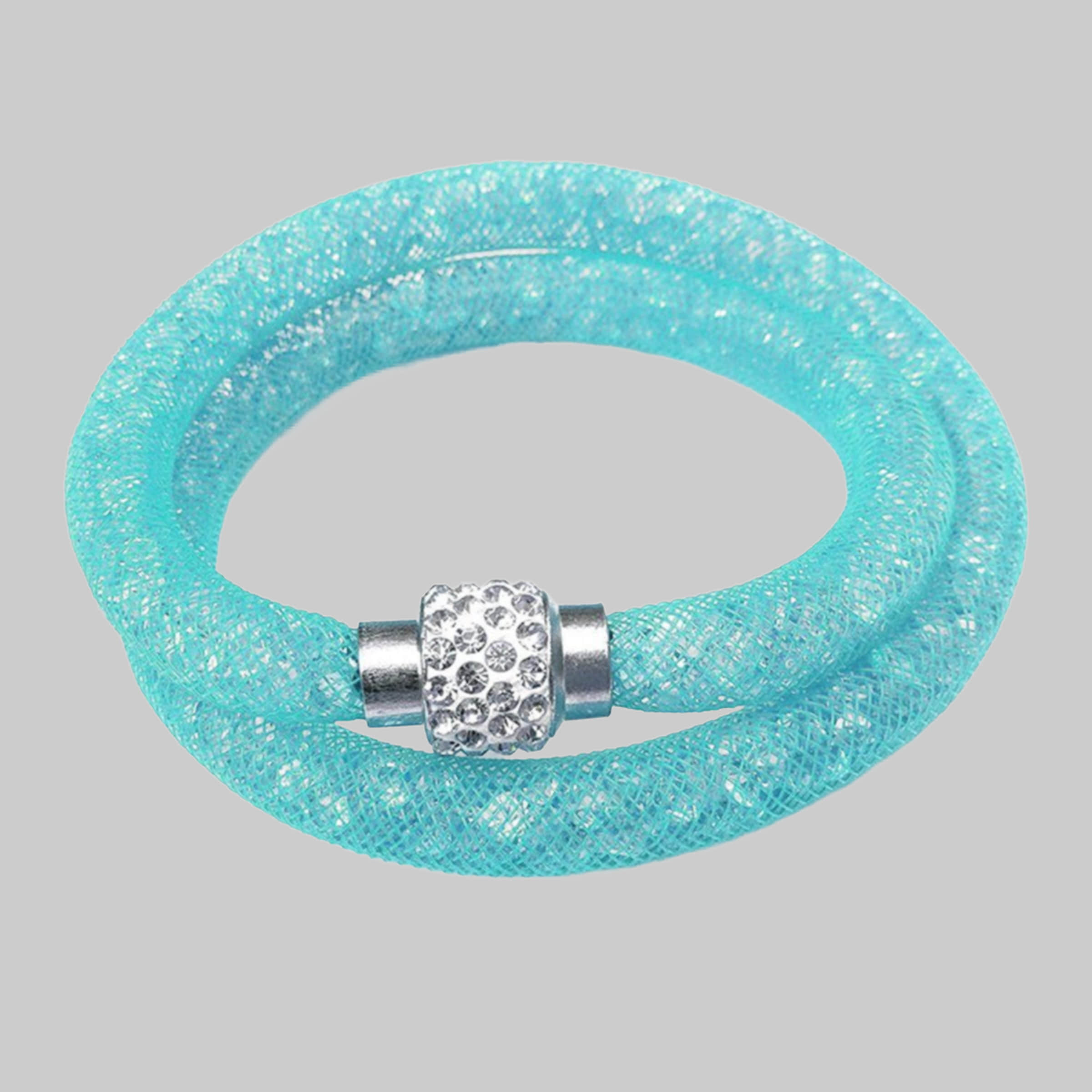 MyBeautyworld24 Crystal Mesh Wickelarmband - Sparkling Shamballa Bracelet türkis myToys MyBeautyworld24