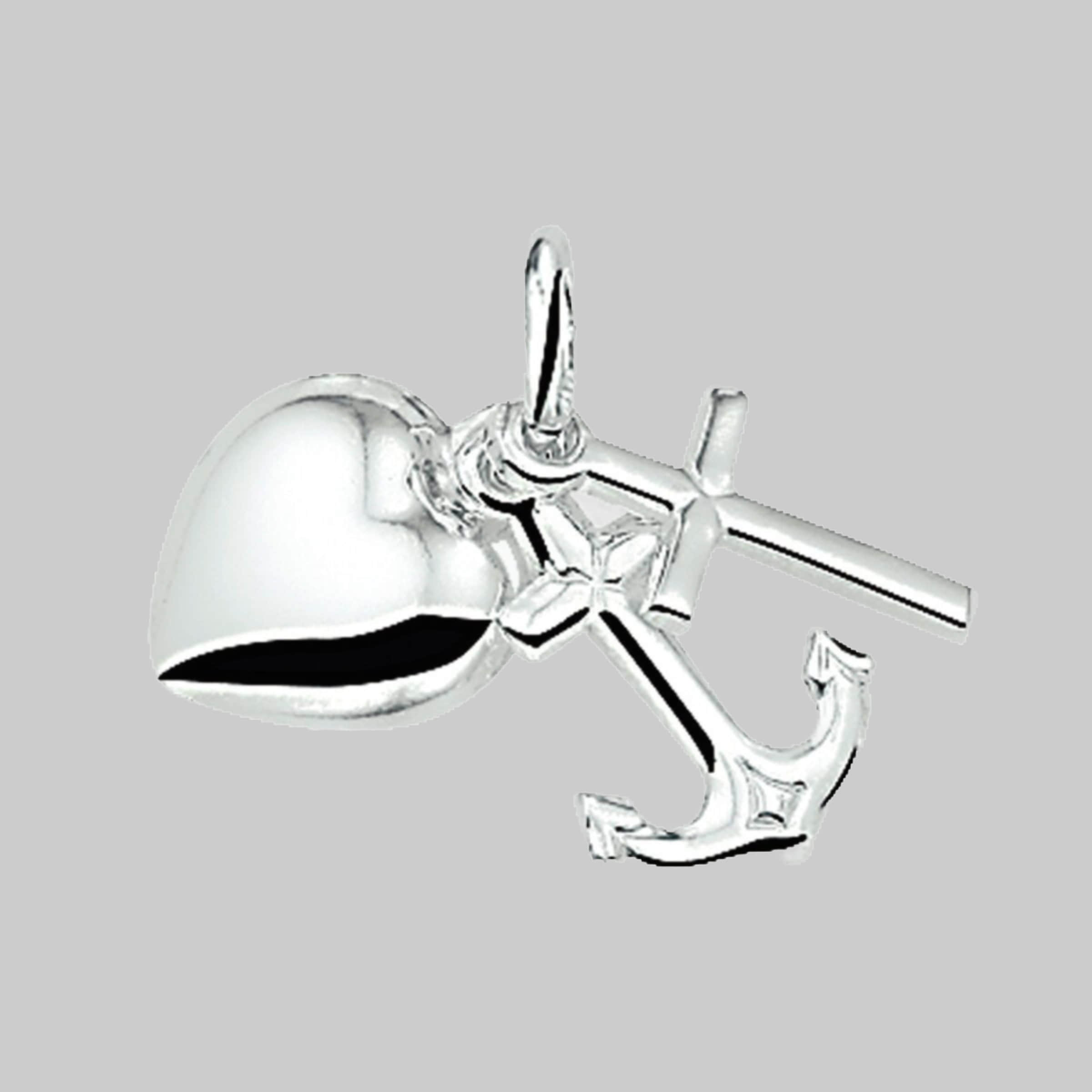 NICEANDnoble Kette mit Anhänger 925er Silber Anhänger Glaube, Liebe, Hoffnung 3-teilig mit Panzerkette myToys NICEANDnoble