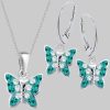 Goldene Hufeisen myToys OROVIVO Victoria Schmuck: Kristall-Schmetterling-Ohrringe Set aus 925er Silber (4-tlg) Türkis