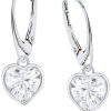 Goldene Hufeisen myToys OROVOVO Herz Ohrhänger 925 Sterling Silber mit Zirkonia - Materia Schmuck Klar