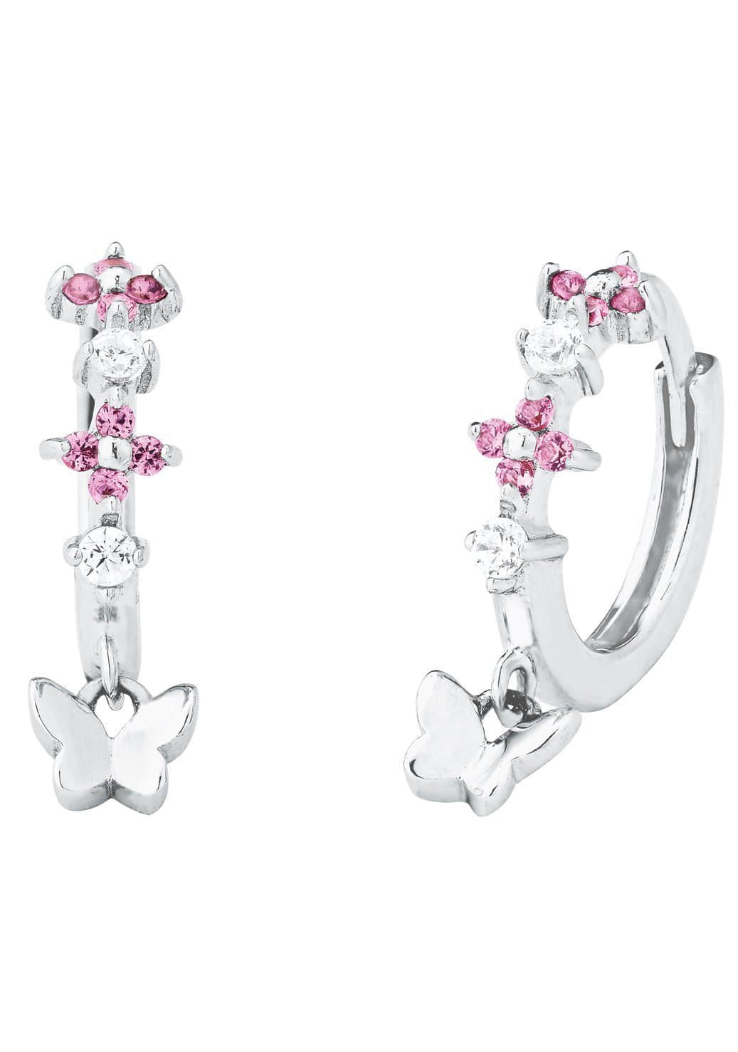 Prinzessin Lillifee Princess Lillifee Sterling Silver Butterfly Creoles with Zirconia myToys
