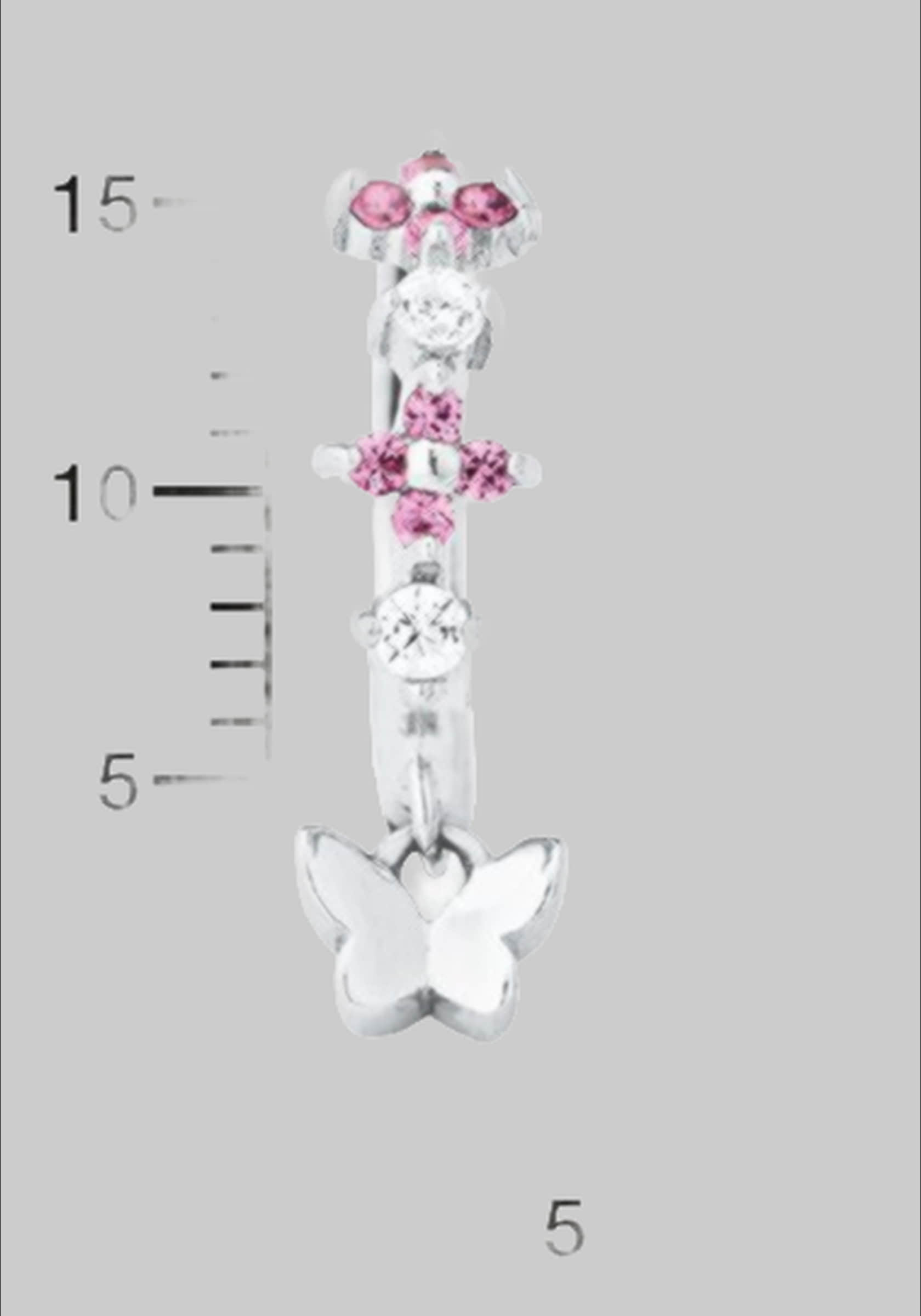 Prinzessin Lillifee Princess Lillifee Sterling Silver Butterfly Creoles with Zirconia myToys