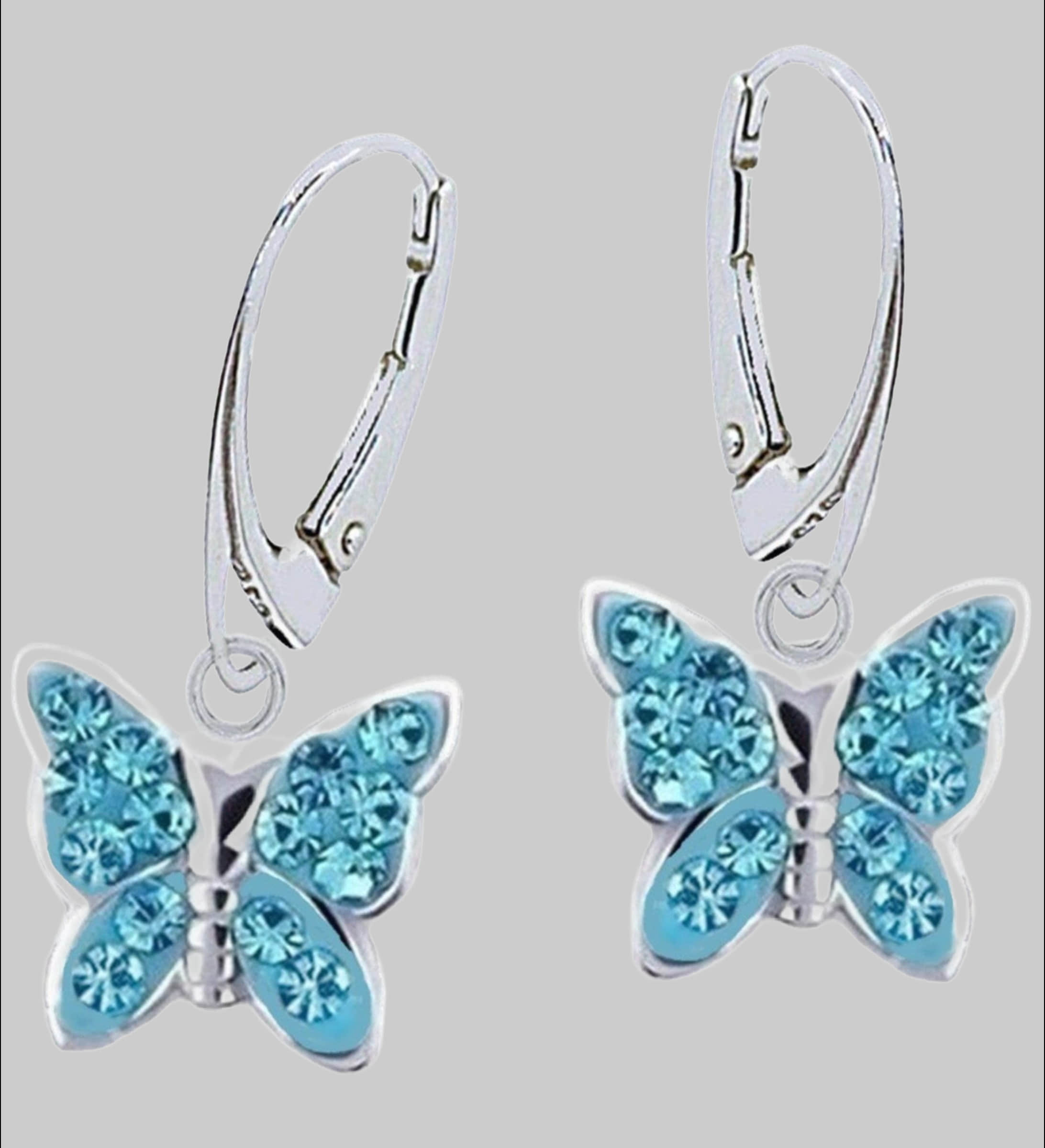 Rafaela Donata Sterling Silver Butterfly Stud Earrings - Heart Design Blau myToys Goldene Hufeisen