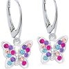 myToys Goldene Hufeisen Rafaela Donata Sterling Silver Butterfly Stud Earrings - Heart Design Multicolor