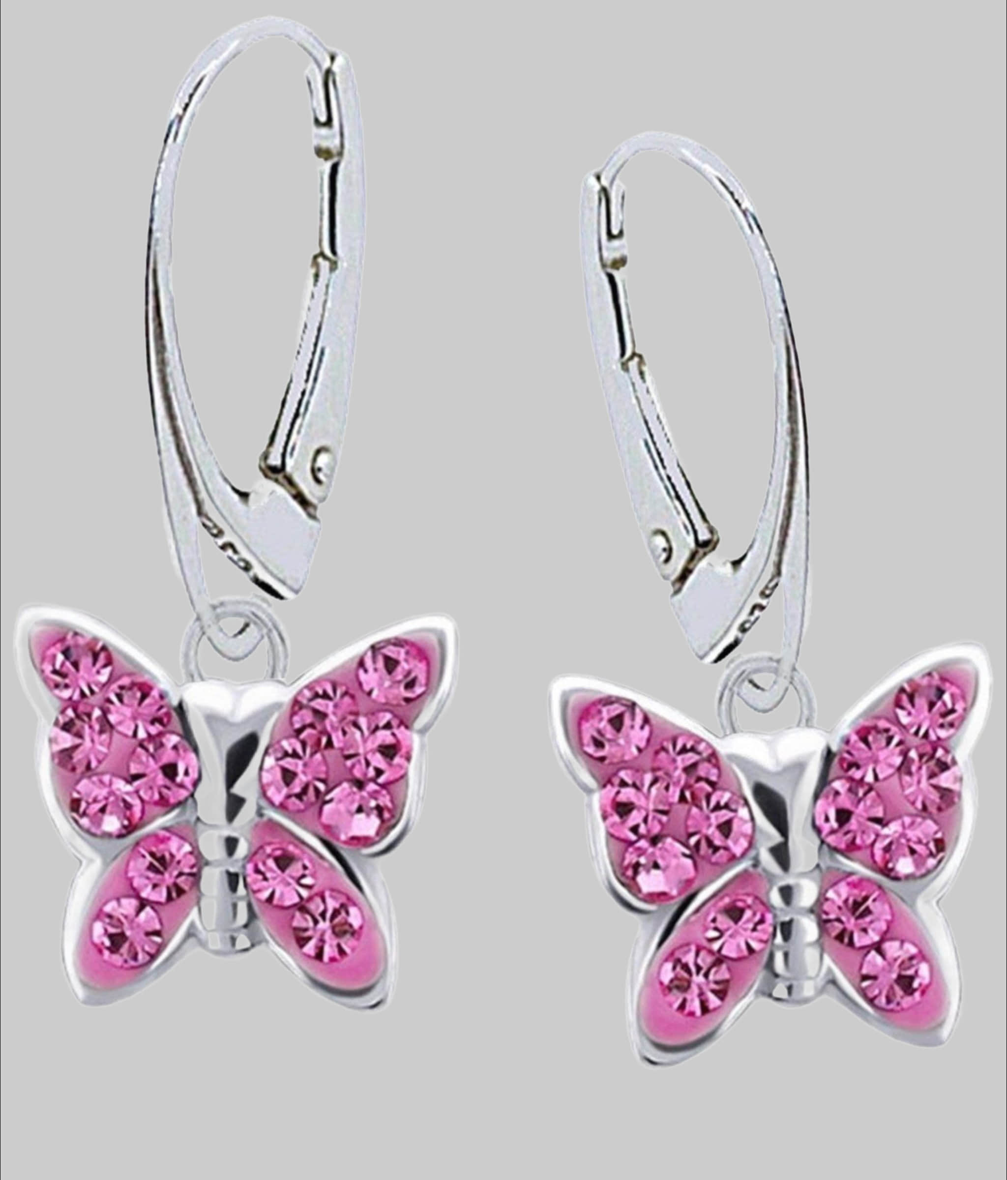 Goldene Hufeisen Rafaela Donata Sterling Silver Butterfly Stud Earrings - Heart Design Rosa myToys