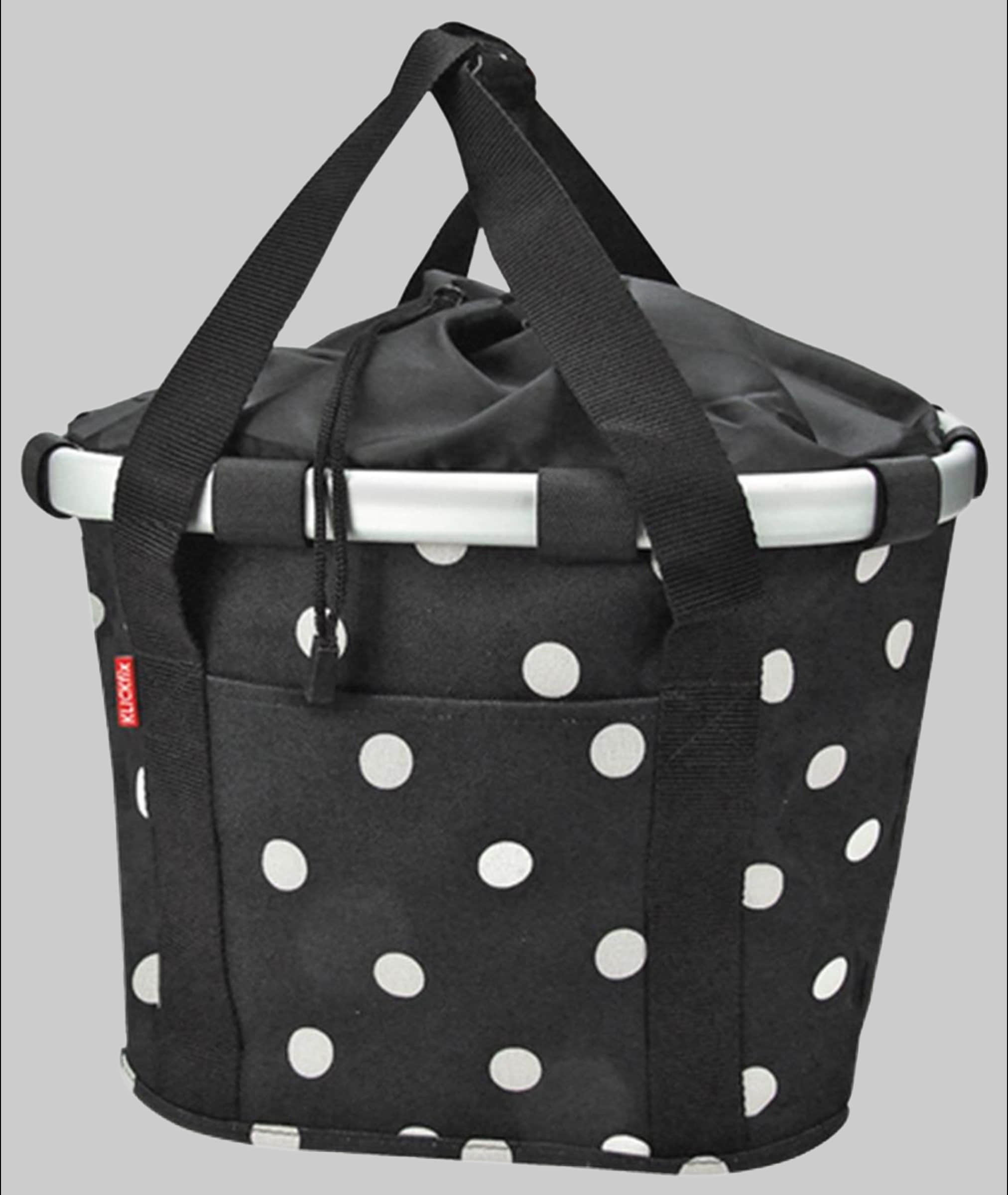 Reisenthel Bikebasket DOTS - KlickFix Front Bike Basket black dots Sportaccessoires Klickfix