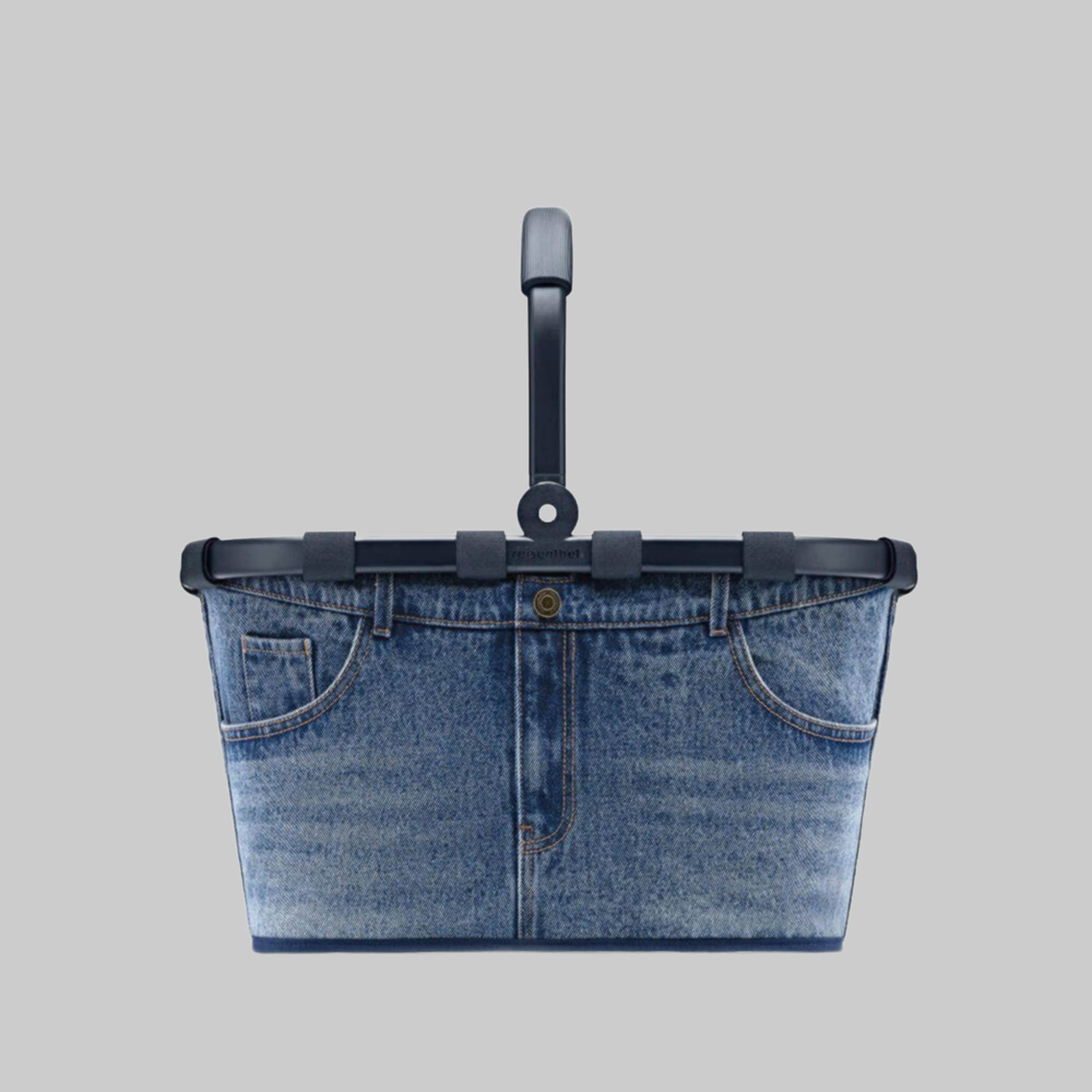 Reisenthel Carrybag XS Dark Blue (Batik Strong Blue) - Original Shopping Basket Jeans Clas Reinigung & Ordnung REISENTHELu00AE