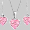 Goldene Hufeisen Rosa Zirkonia Heart Jewelry Set - 925 Sterling Silver myToys