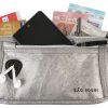 SAO ROQUE Bauchtasche - Flache Damen Herren Bauchtasche, Diebstahl-sicher mit RFID Schutz, Vegan, Ultraflach Silber-Glä Accessoires & Taschen SAO ROQUE