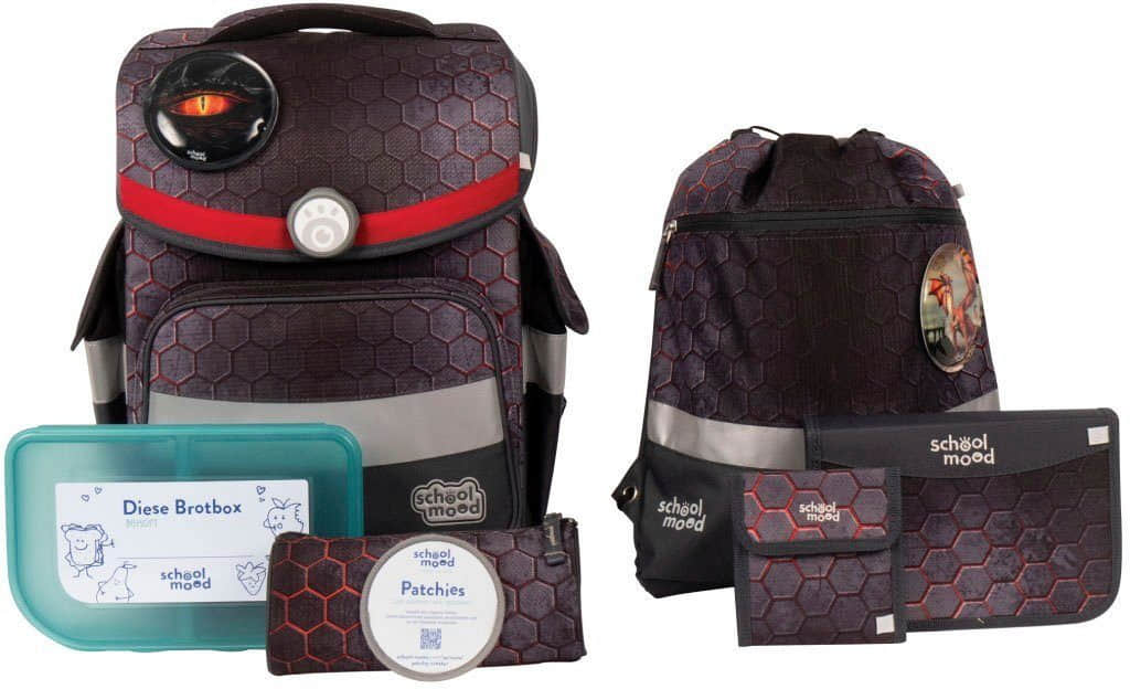SCHOOL-MOODu00AE Spielzeug SCHOOL-MOOD® Timeless School Backpack Set (7-Piece) - Recycled Materials mika