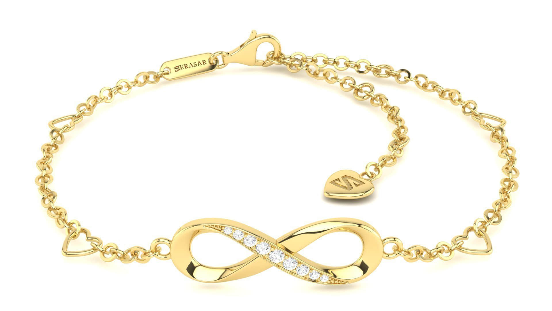 SERASAR Sterling Silver Infinity Anklet - Elegant & Symbolic Jewelry Gold myToys SERASAR