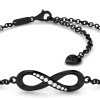 myToys SERASAR SERASAR Sterling Silver Infinity Anklet - Elegant & Symbolic Jewelry Schwarz