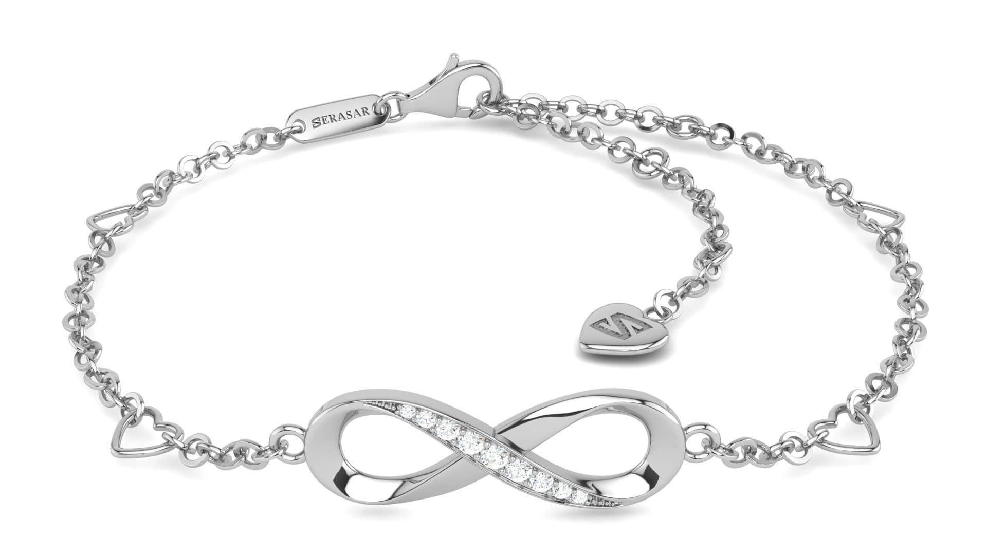 SERASAR Sterling Silver Infinity Anklet - Elegant & Symbolic Jewelry Silber SERASAR myToys
