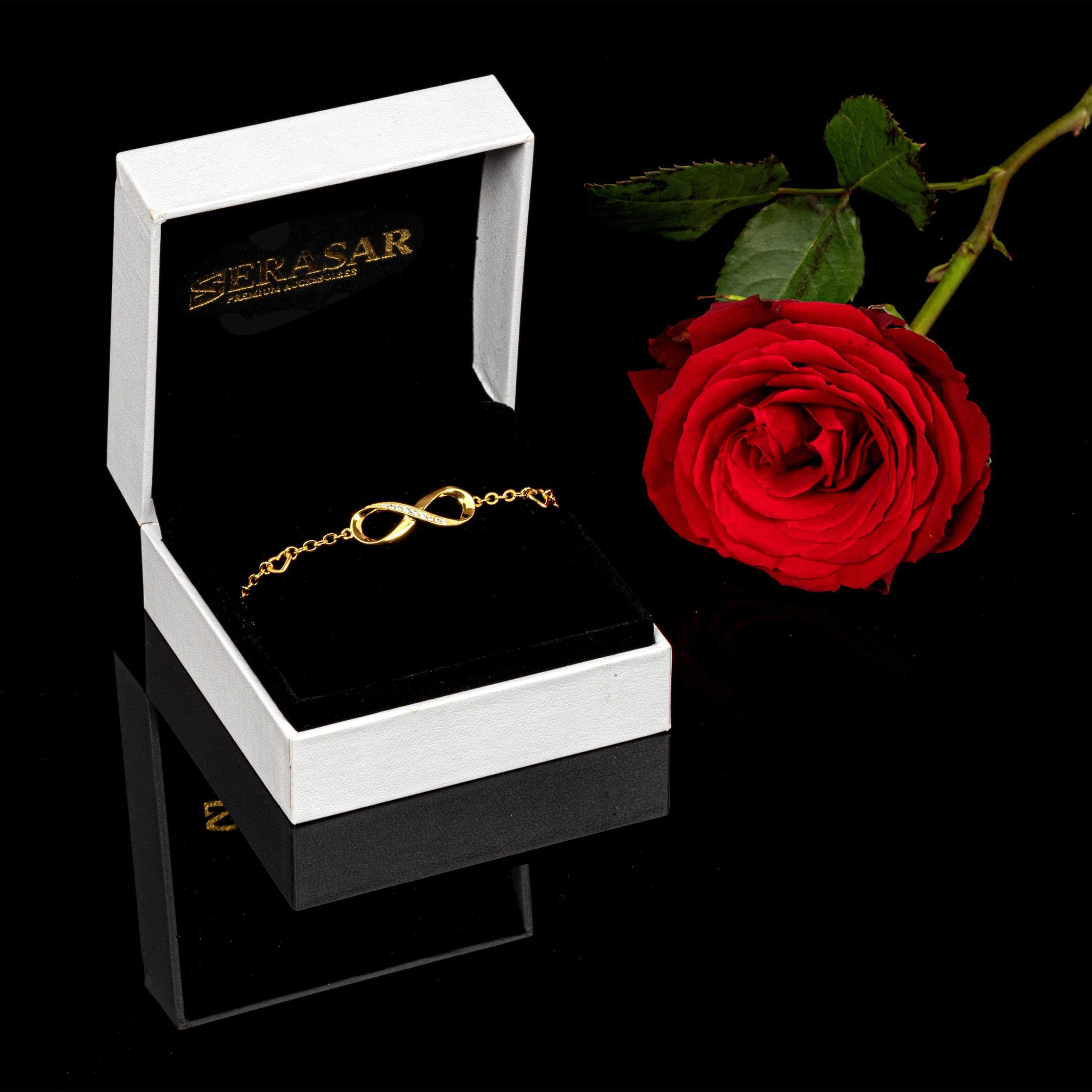 SERASAR Sterling Silver Infinity Anklet - Elegant & Symbolic Jewelry Gold myToys SERASAR