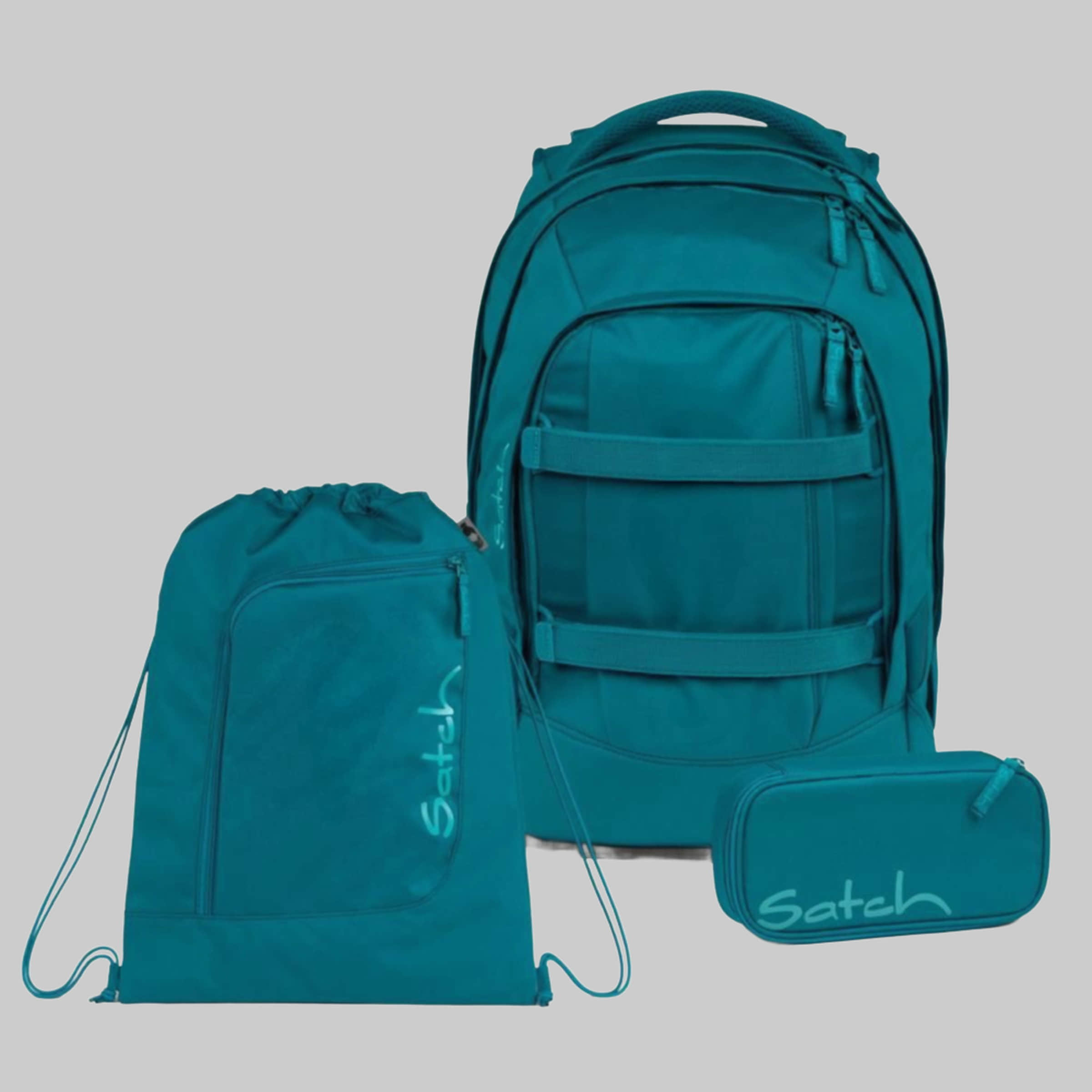 Satch School Backpack Pack (3-piece, incl. Messy Box & Sports Bag) Deep Petrol Rucksäcke Satch