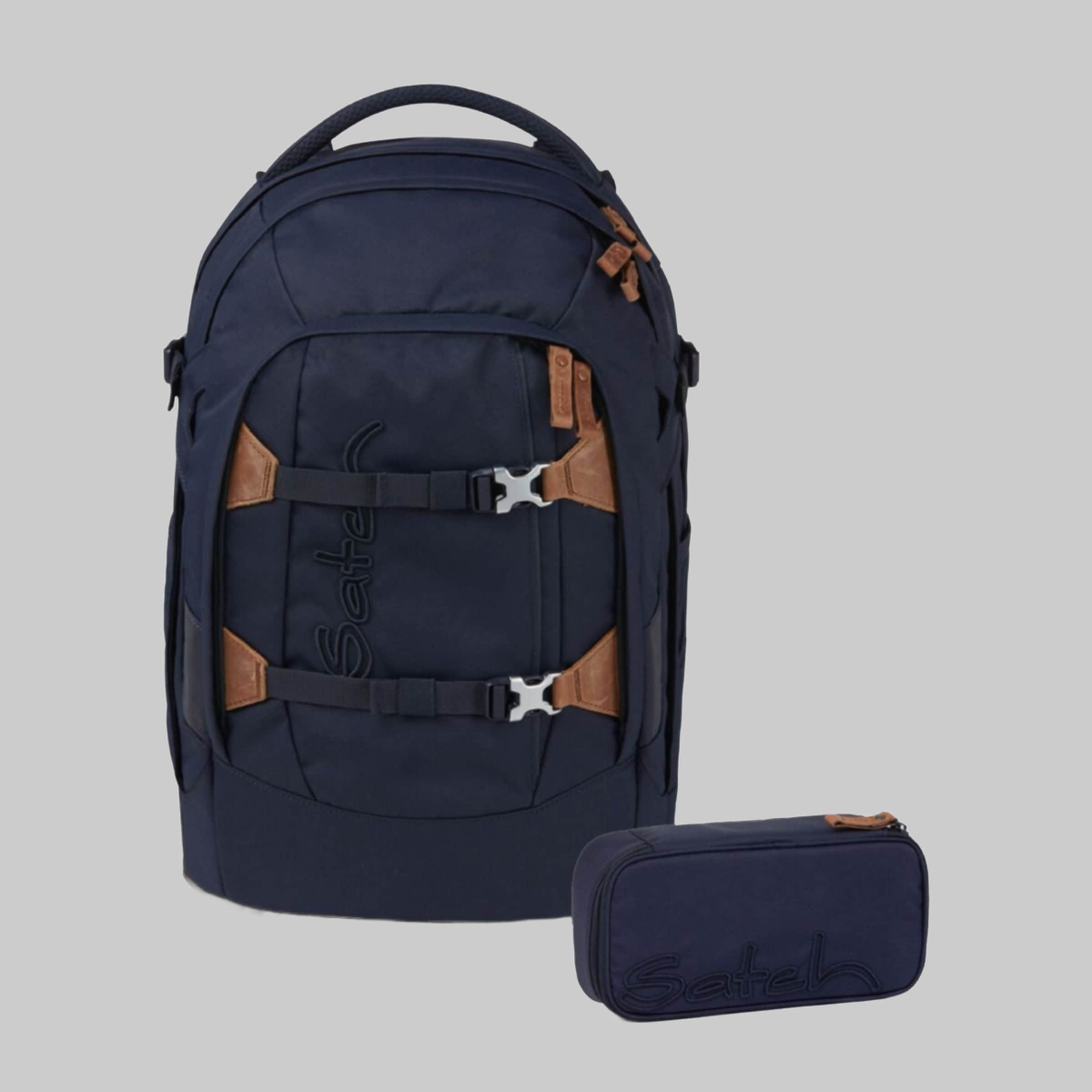 Satch Satch Schulrucksack Set Pack (2tlg., inkl. Schlamperbox) Nordic Blue Spielzeug