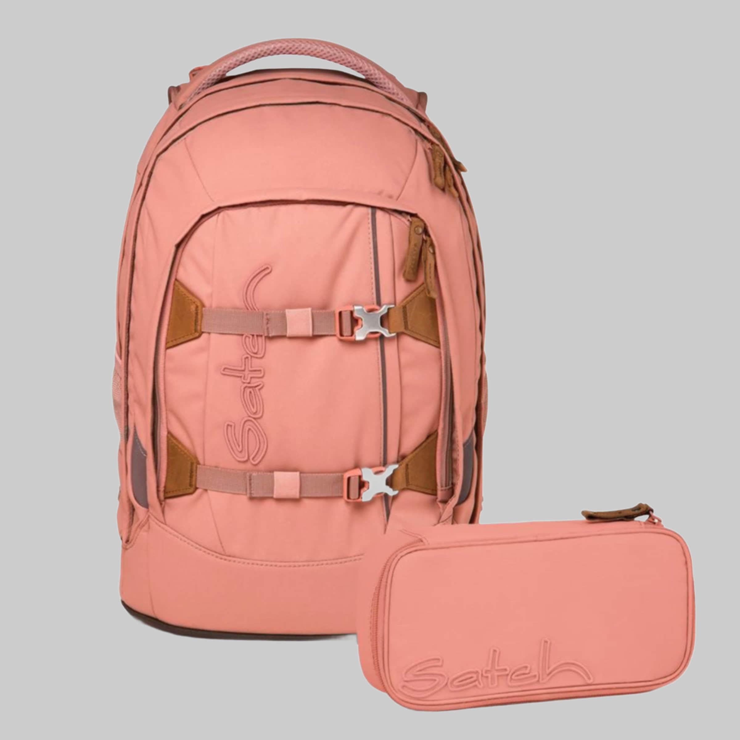Satch Satch Schulrucksack Set Pack (2tlg., inkl. Schlamperbox) Nordic Coral Spielzeug