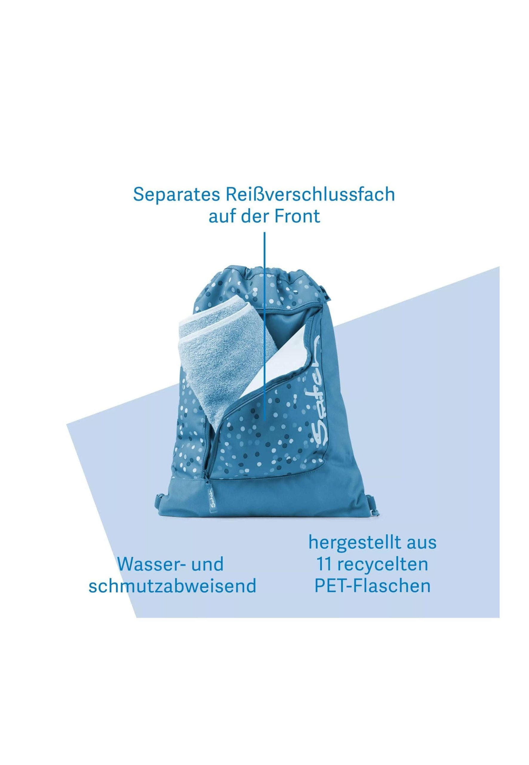 Satch Sportaccessoires Satch Turnbeutel: Recycled PET Gym Bag | Eco-Friendly Design Blackjack