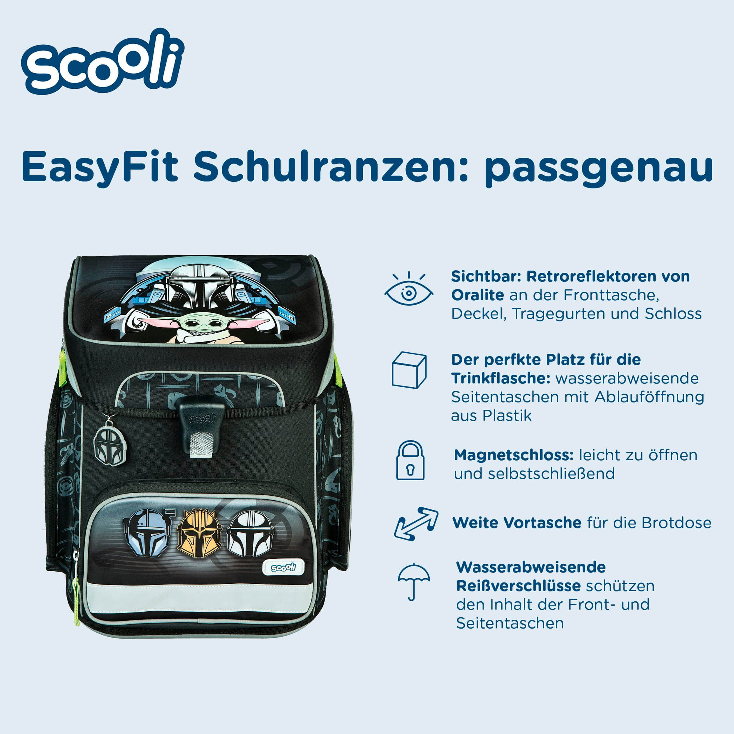 Scooli EasyFit Schulranzen-Set Dreamland (5-tlg) Star Wars II Spielzeug Scooli
