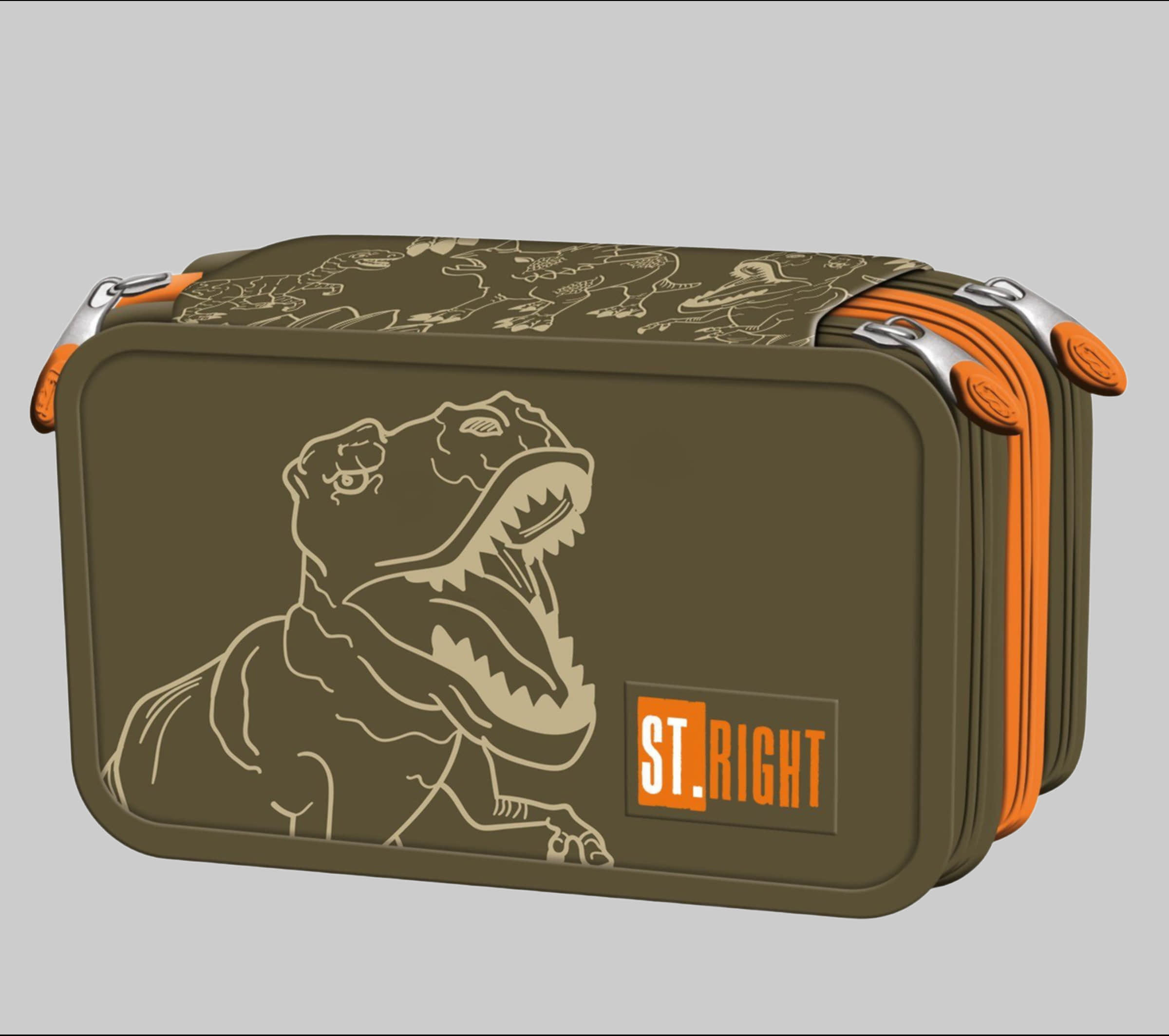 St.Right St.Right St. Right XXL Pencil Case/Pencil Pouch 46-Piece Set T-Rex Ausstattung & Pflege