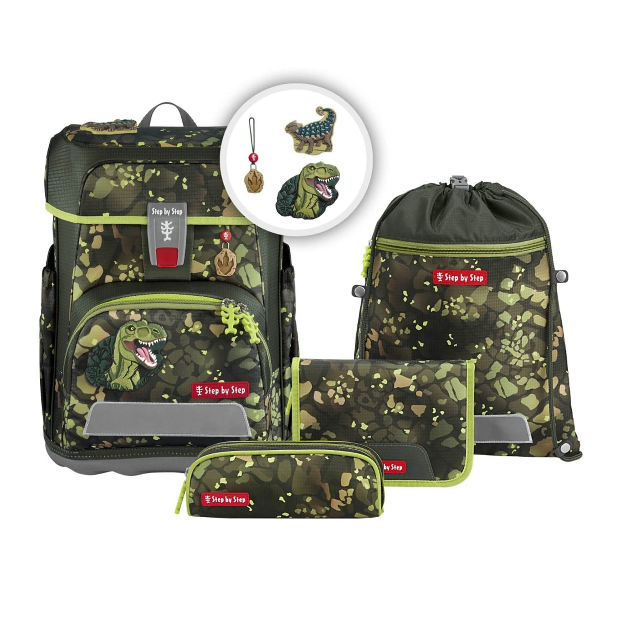 Step by Step CLOUD School Backpack Set, 5-Piece (5-tlg) Dino Torex Step by Step Spielzeug