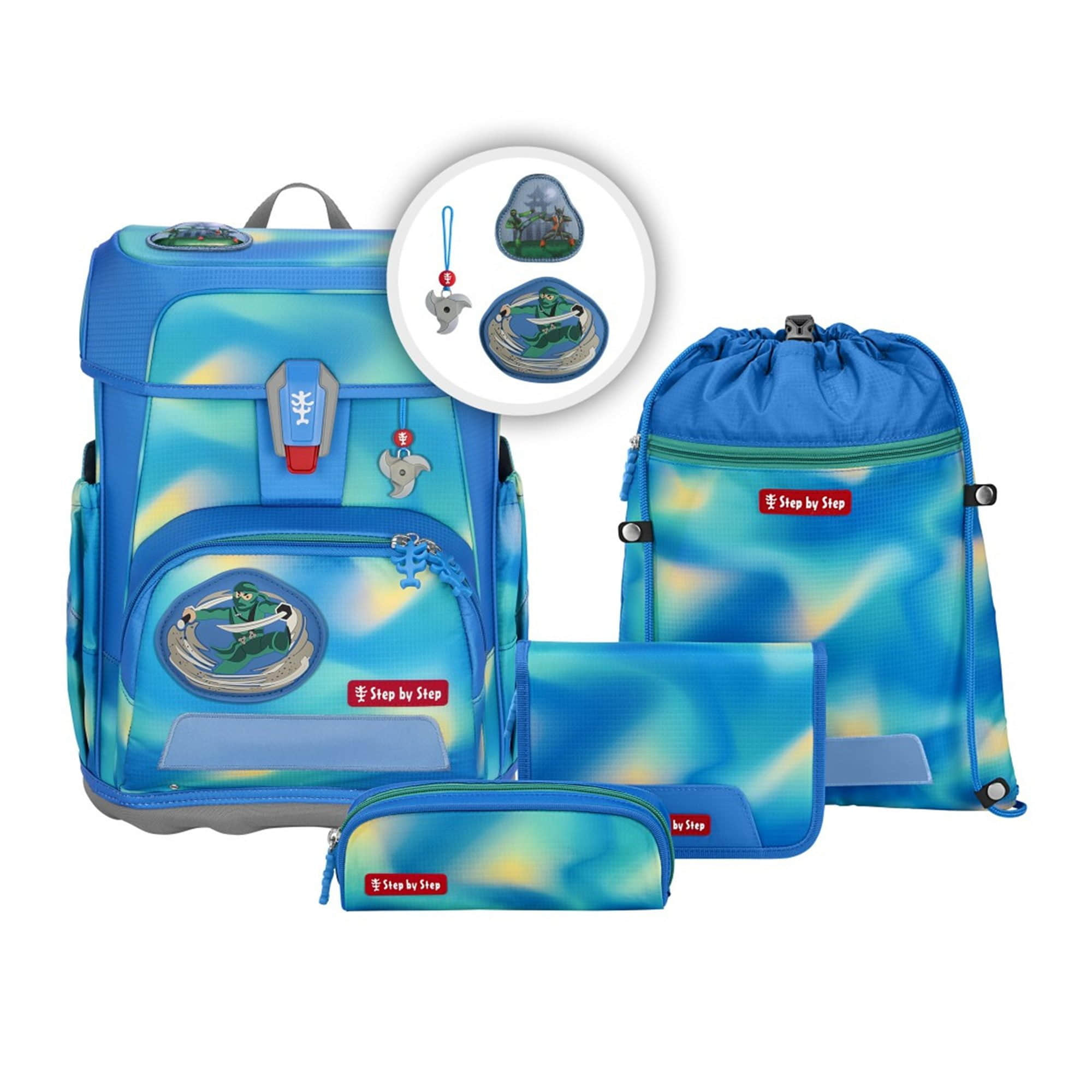 Step by Step CLOUD School Backpack Set, 5-Piece (5-tlg) Ninja Zazu Step by Step Spielzeug