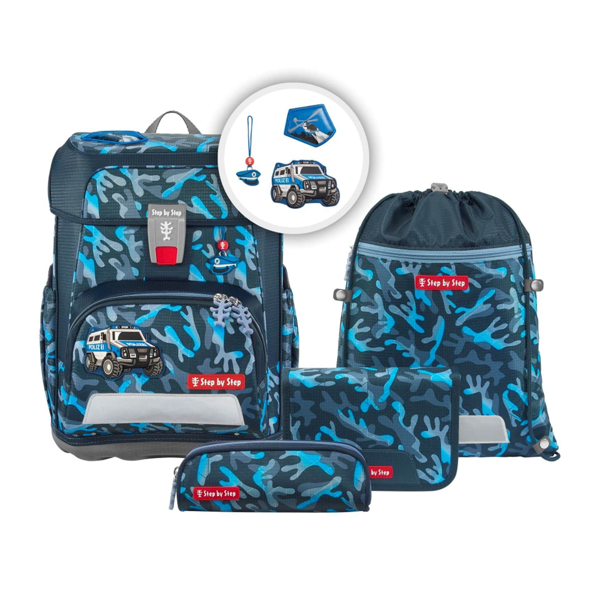 Step by Step CLOUD School Backpack Set, 5-Piece (5-tlg) Police Tru Step by Step Spielzeug