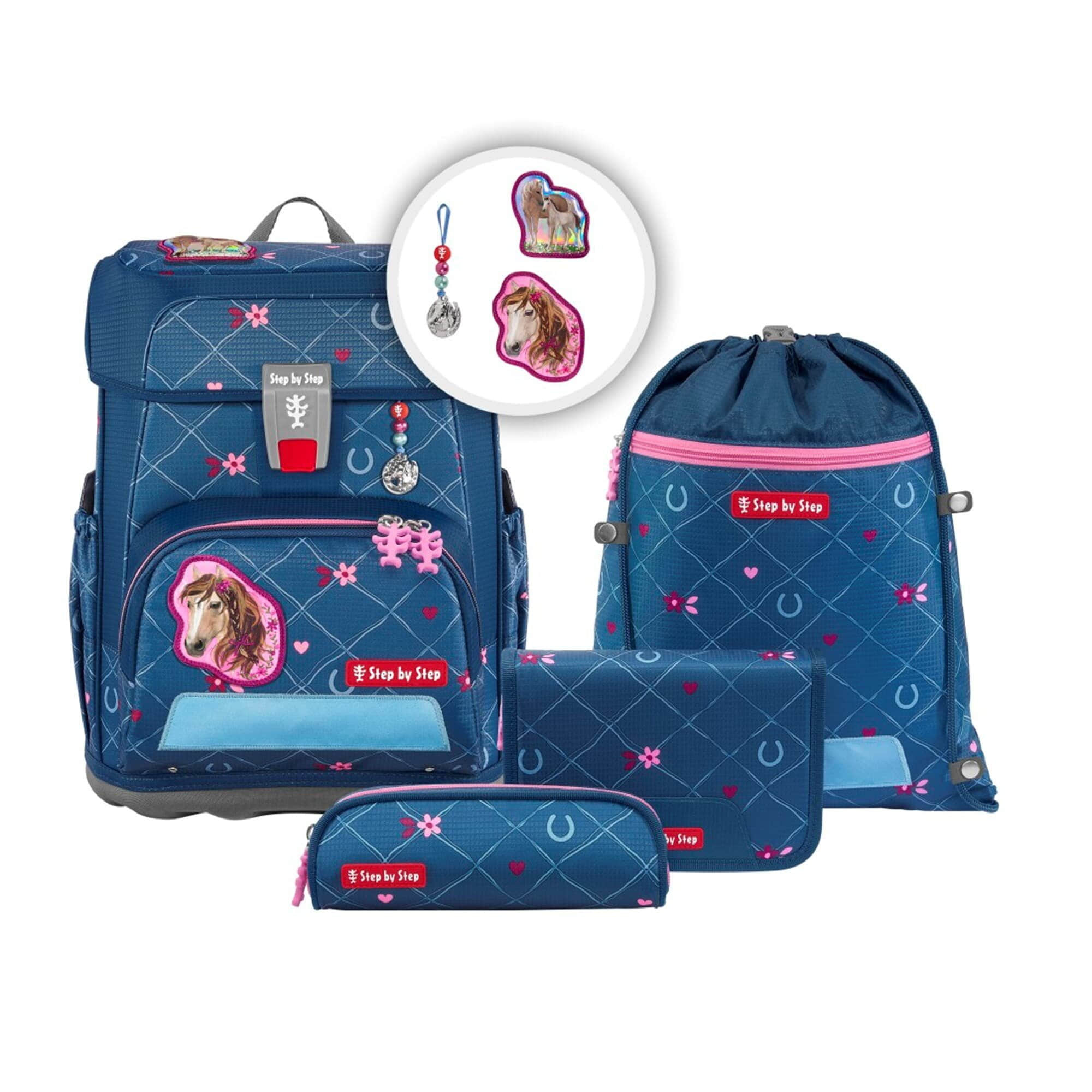 Step by Step CLOUD School Backpack Set, 5-Piece (5-tlg) Horse Lima Spielzeug Step by Step