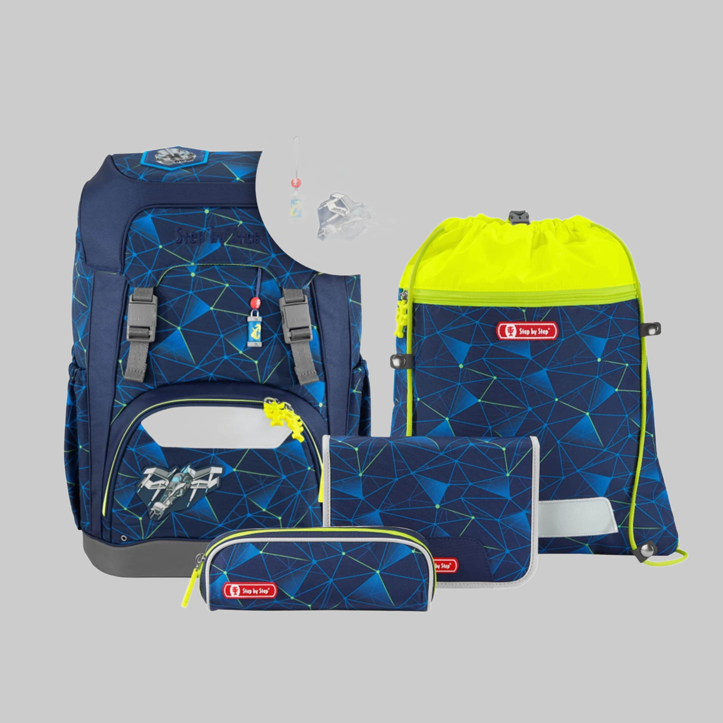 Step by Step Step by Step Giant School Bag Set, 5-Piece (Backpack, Pencil Case, Sport Bag) Starship S Spielzeug