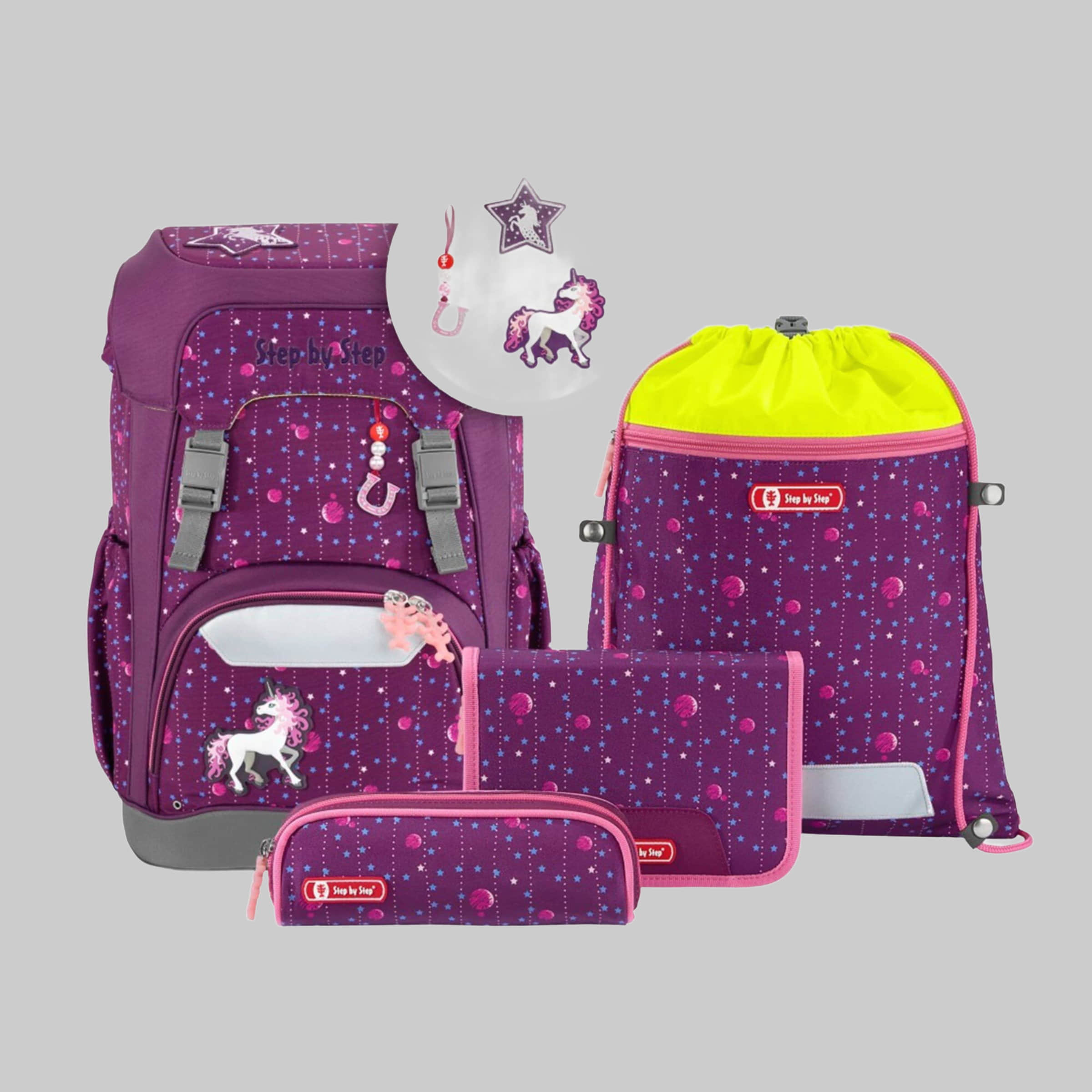 Spielzeug Step by Step Step by Step Giant School Bag Set, 5-Piece (Backpack, Pencil Case, Sport Bag) Dreamy Uni