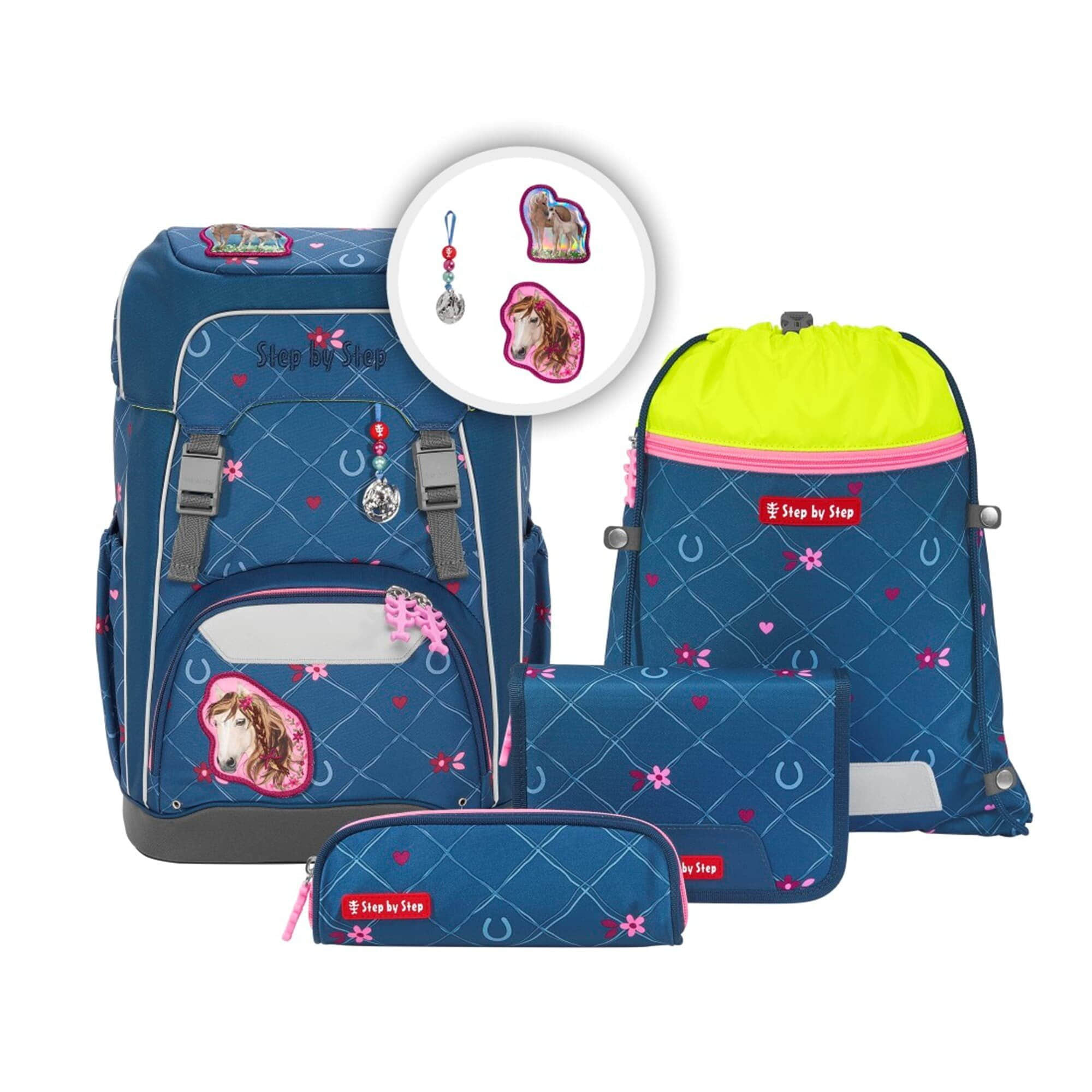 Step by Step Step by Step Giant School Bag Set, 5-Piece (Backpack, Pencil Case, Sport Bag) Horse Lima Spielzeug