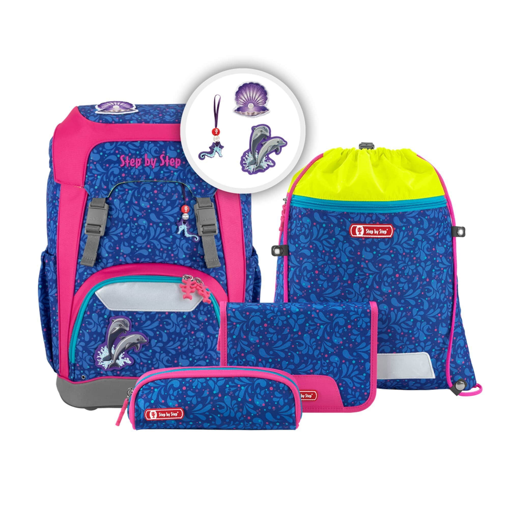 Step by Step Giant School Bag Set, 5-Piece (Backpack, Pencil Case, Sport Bag) Happy Dolp Step by Step Spielzeug