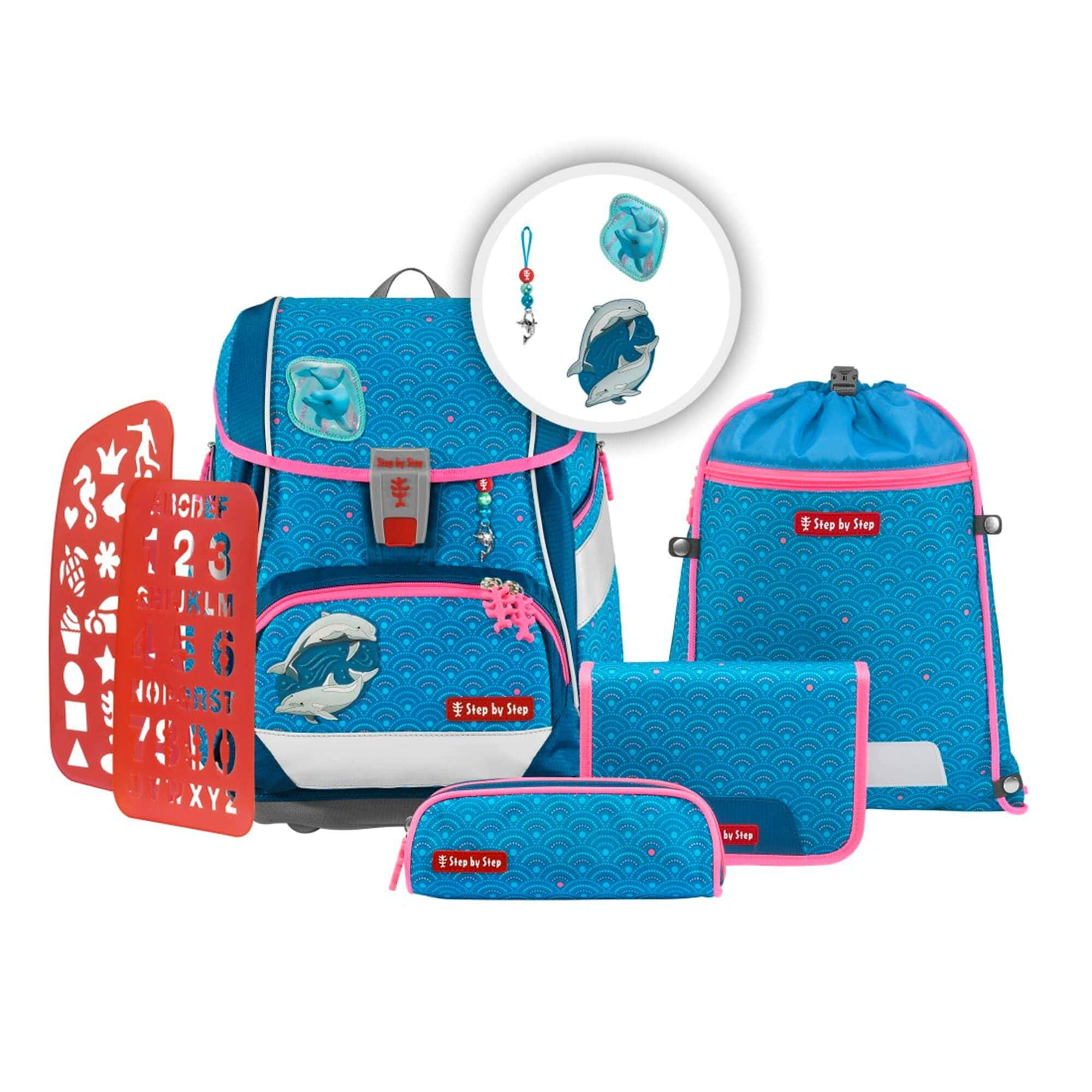 Step by Step Step by Step Schulranzen 2IN1 PLUS, 6-teilig (5-tlg) Dolphin Pi Spielzeug