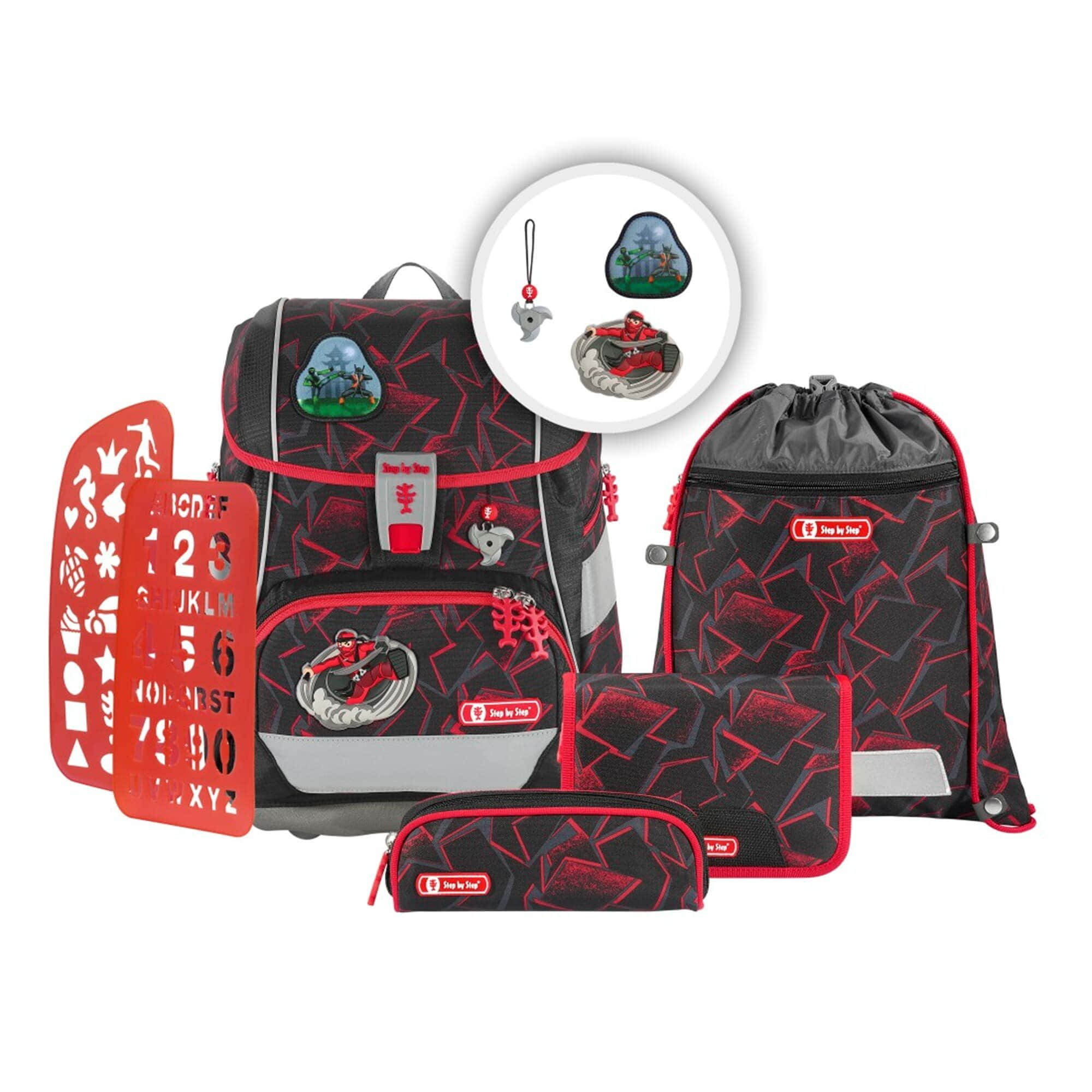 Step by Step Schulranzen 2IN1 PLUS, 6-teilig (5-tlg) Ninja Yuma Step by Step Spielzeug