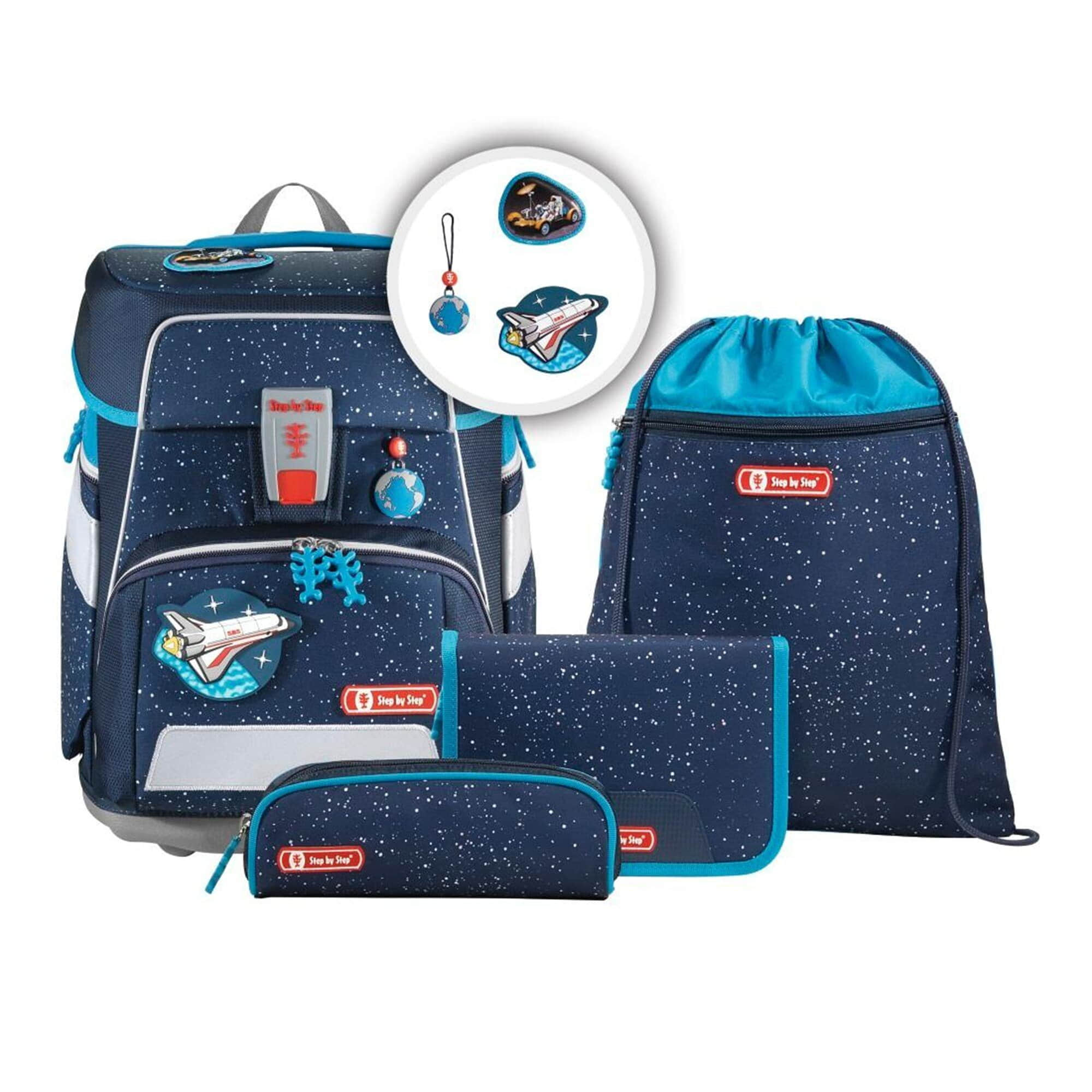 Step by Step Schulranzen SPACE, 5-teilig (5-tlg) Sky Rocket Spielzeug Step by Step
