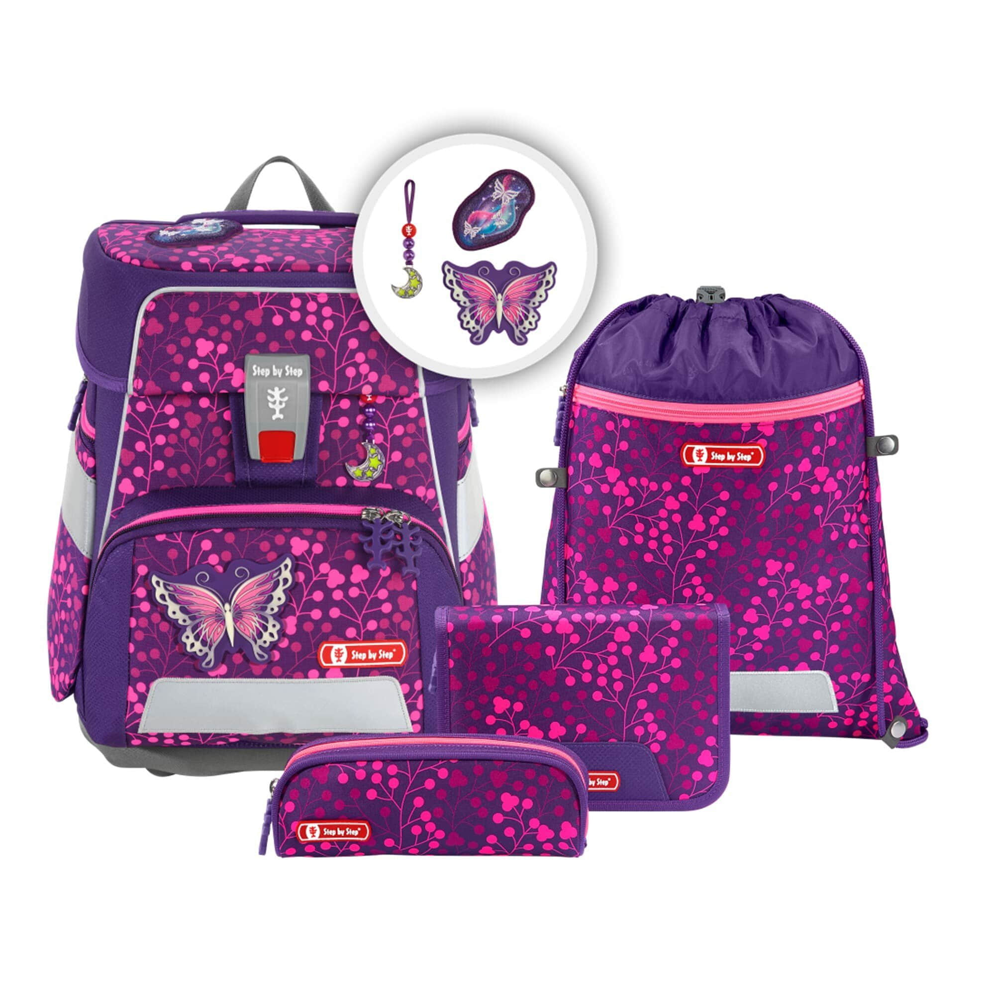 Spielzeug Step by Step Step by Step Schulranzen SPACE, 5-teilig (5-tlg) Butterfly