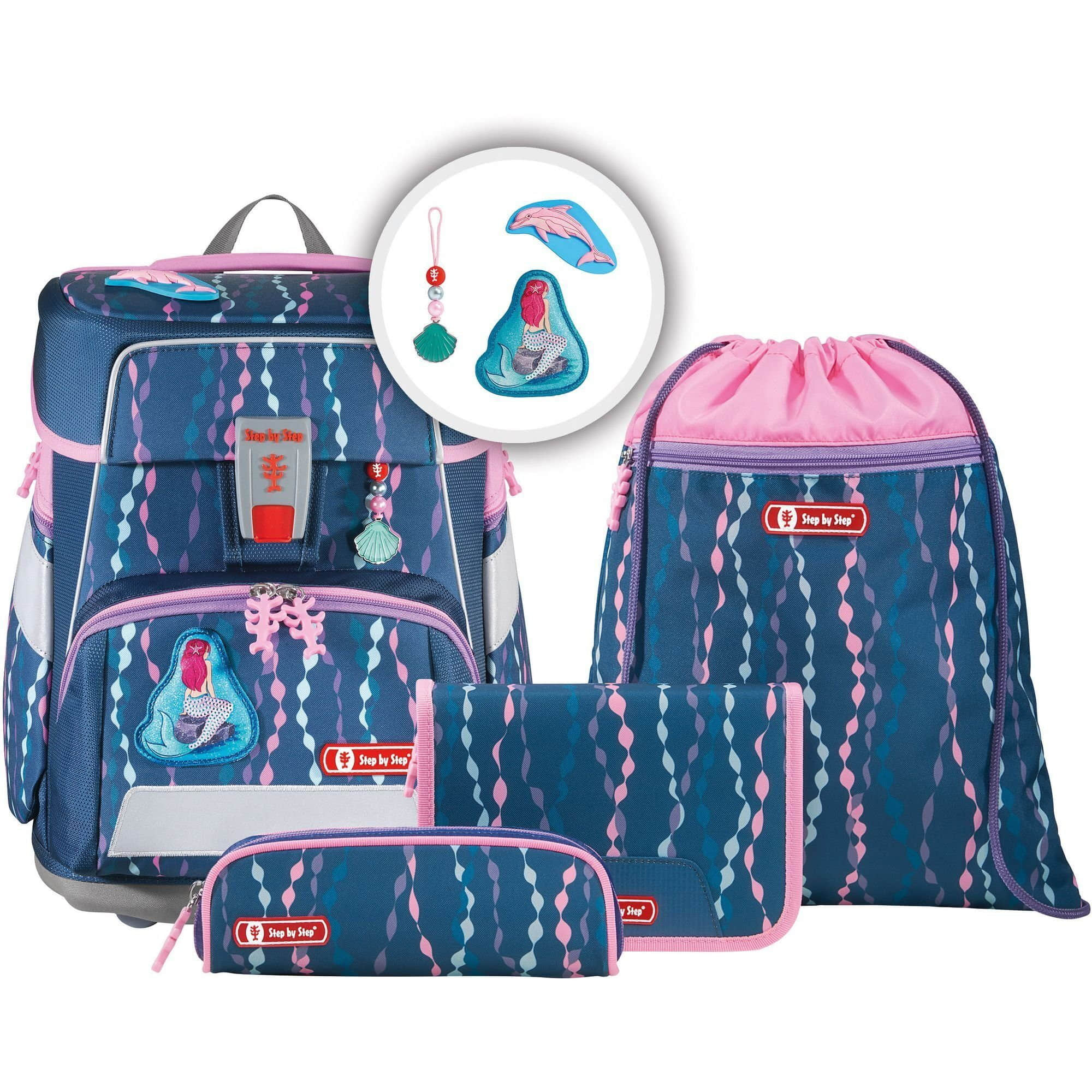 Spielzeug Step by Step Step by Step Space School Bag Set (5-Piece) - Grows with Your Child! Mermaid